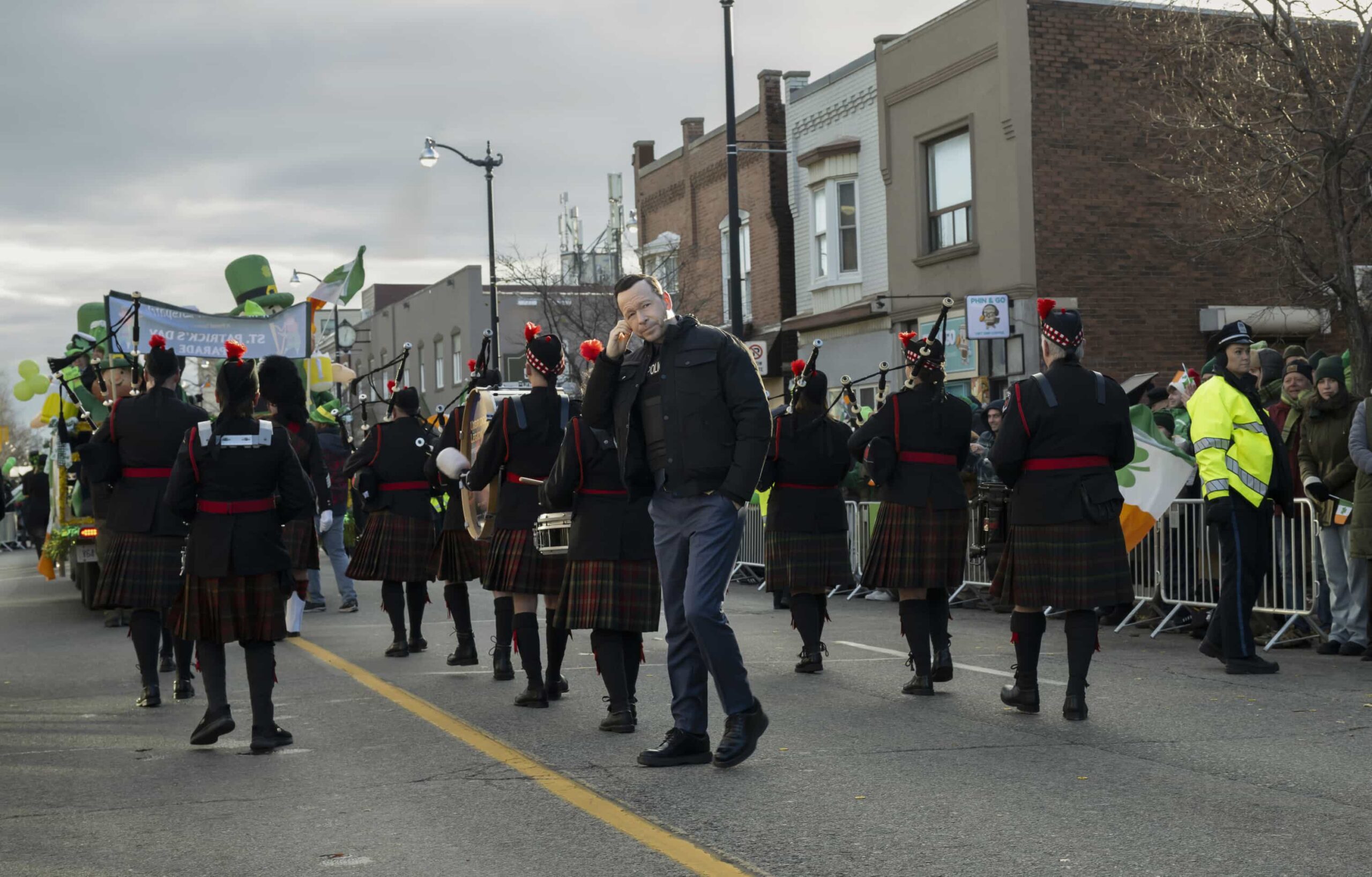 “St. Patrick’s Day” – Danny, Sarah and Lena race to stop a looming threat on St. Patrick’s Day. Meanwhile, homesickness sparks a family gathering, and Lena’s personal life takes a hopeful turn, on the CBS Original series BOSTON BLUE, Friday, March 13 (10:00-11:00 PM, ET/PT) on the CBS Television Network, and streaming on Paramount+ Pictured: Donnie Wahlberg as Danny Reagan  Photo: Christos Kalohoridis/CBS ©2025 CBS Broadcasting, Inc. All Rights Reserved.