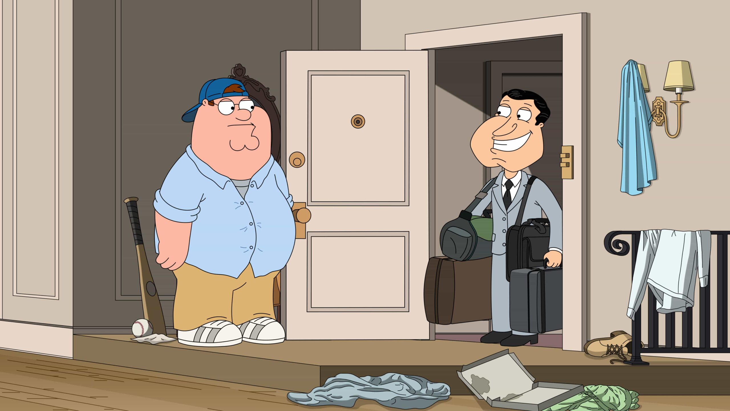 Family Guy Season 24 Episode 8 Photo : In this three-act parody, the Griffins spoof the stage by putting up?To Kill a Mockingbird,?The Odd Couple ?and?Hamlet in the all-new "Play Time" episode of Family Guy airing Sunday, March 15 (8:00-8:31 PM ET/PT) on FOX. FAMILY GUY © 2026 by 20th Television