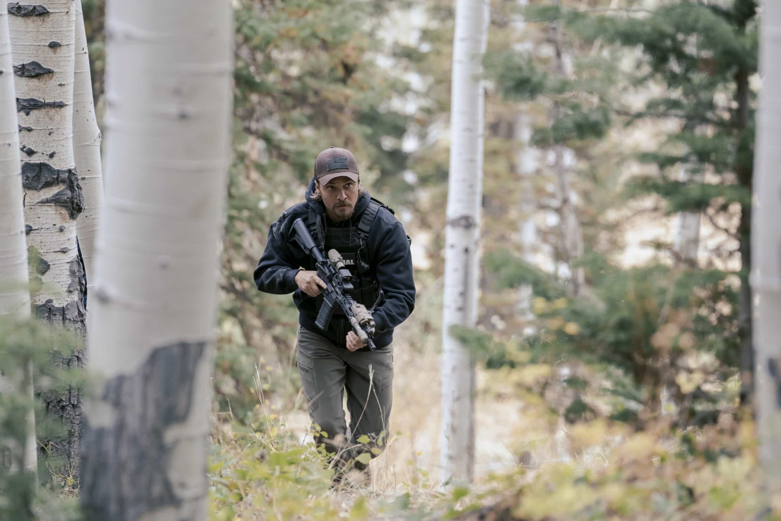“Road to Nowhere” – When a standoff between Broken Rock and local ranchers over a mine groundbreaking turns violent, the Marshals launch a manhunt to find the shooters, on MARSHALS, Sunday, March 15 (8:00-9:00 PM, ET/PT).  Pictured: Luke Grimes as Kayce Dutton. Photo: Cam McLeod/CBS ©2025 CBS Broadcasting, Inc. All Rights Reserved.
