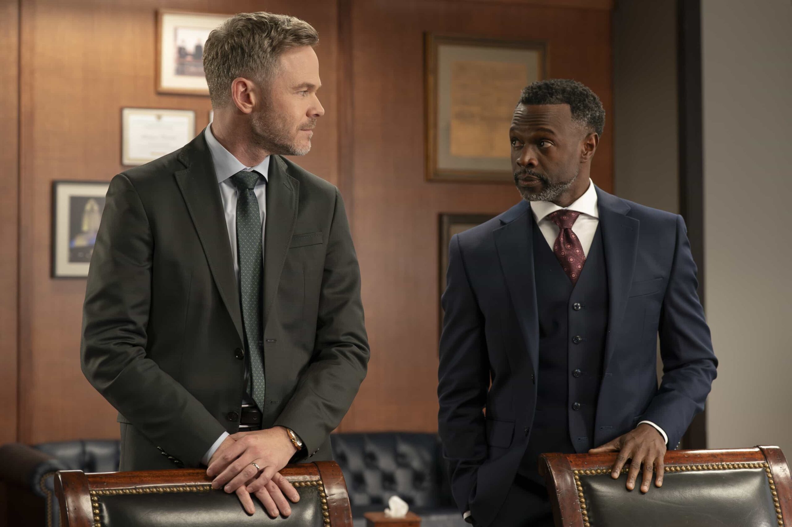 THE ROOKIE - “Aftermath” - Lucy returns to work in the aftermath of the attack. Meanwhile, an unexpected twist hinders the Liam Glasser case, and a familiar face helps the team track down a killer. MONDAY, MARCH 16 (10:00-11:00 p.m. EDT) on ABC. (Disney/Mike Taing) 
SHAWN ASHMORE, SEAN PATRICK THOMAS