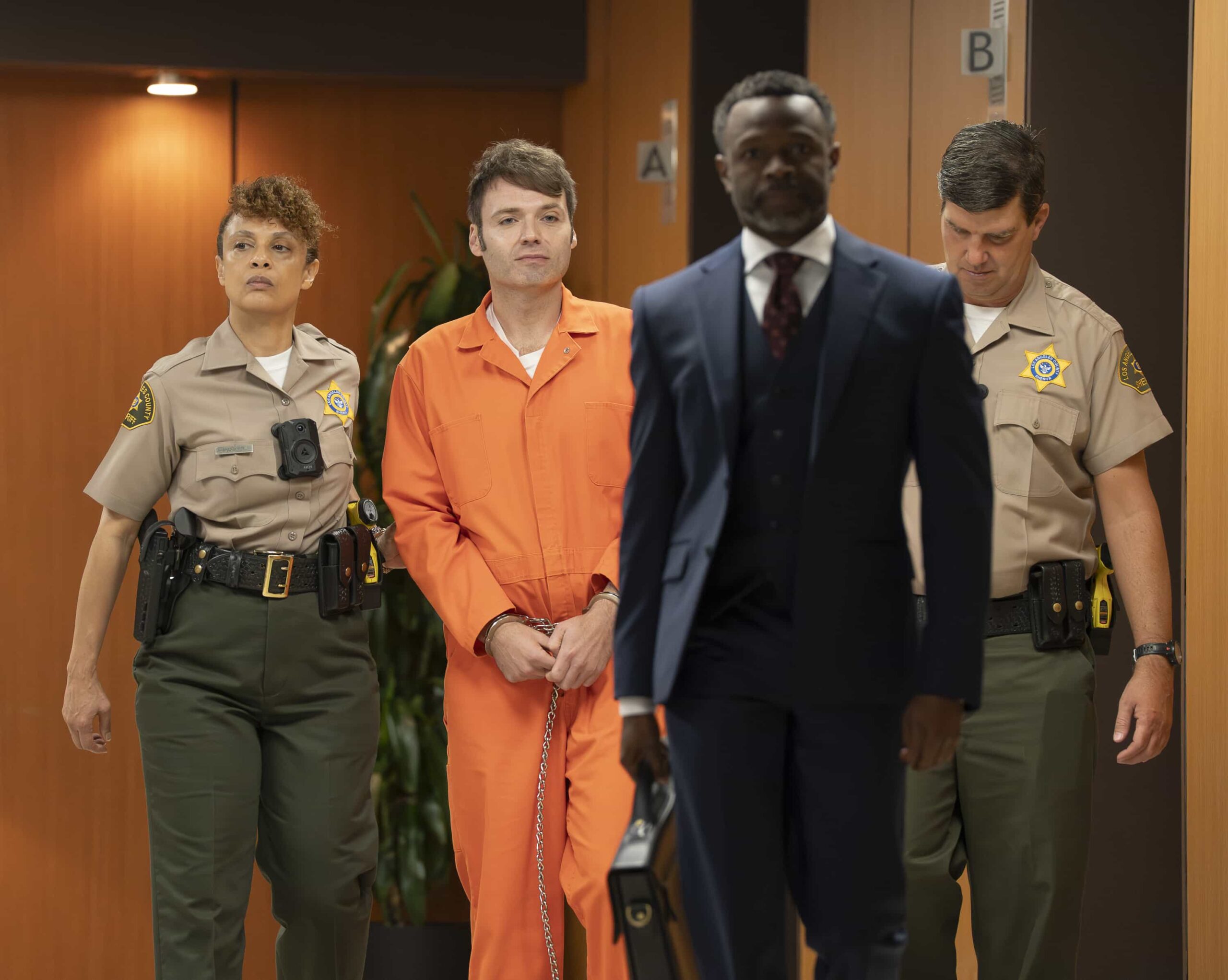 THE ROOKIE - “Aftermath” - Lucy returns to work in the aftermath of the attack. Meanwhile, an unexpected twist hinders the Liam Glasser case, and a familiar face helps the team track down a killer. MONDAY, MARCH 16 (10:00-11:00 p.m. EDT) on ABC. (Disney/Mike Taing) 
SETH GABEL, SEAN PATRICK THOMAS