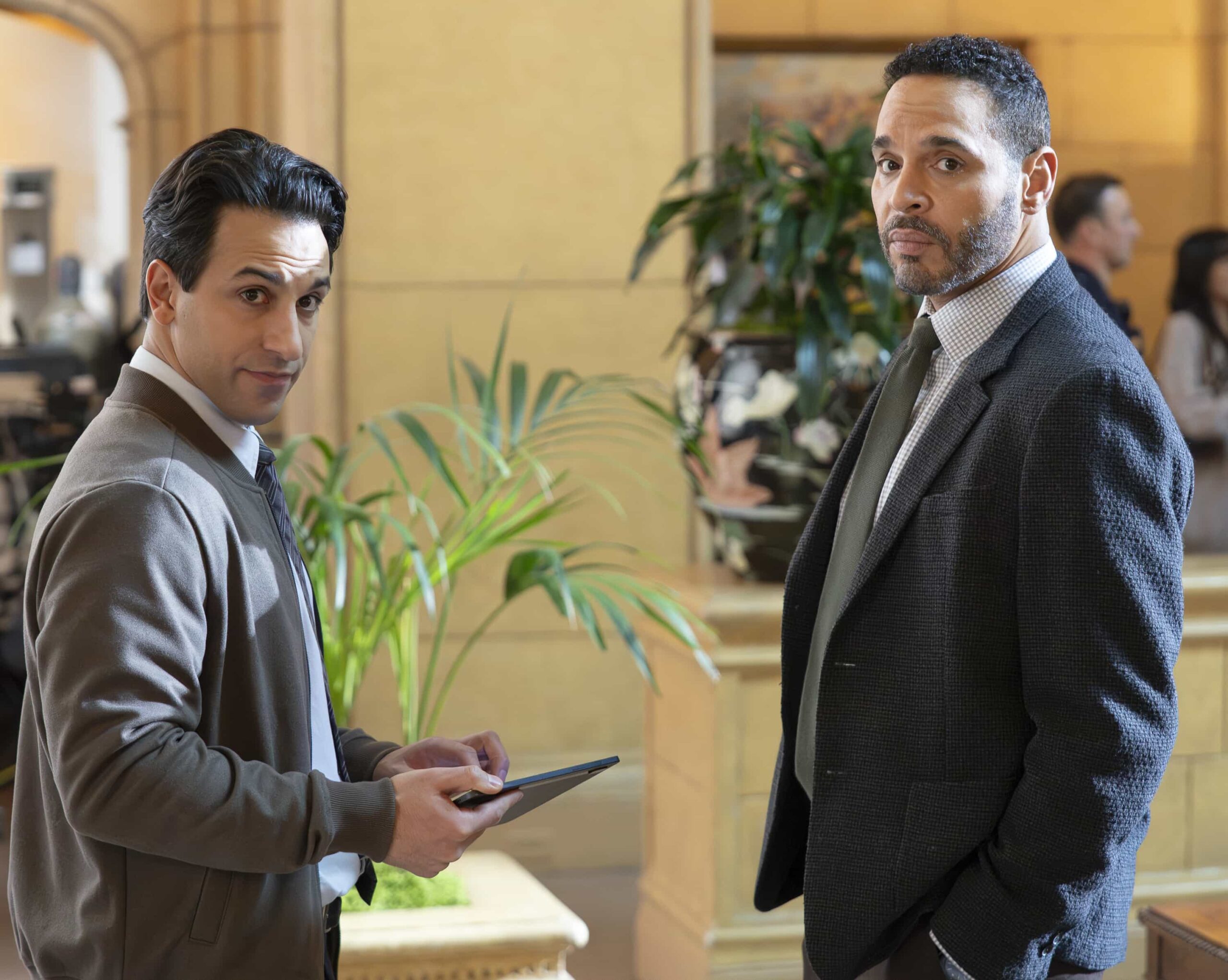 HIGH POTENTIAL Season 2 Episode 15 - “Pie In the Sky” - When a renowned retired astronaut is murdered in plain sight, Morgan and the team uncover some of his mysterious entanglements. Soto travels to New York City to meet a high-profile political fixer connected to Roman’s disappearance. TUESDAY, MARCH 17 (9:00-10:00 p.m. EDT) on ABC. (Disney/Mitch Haaseth) 
DENIZ AKDENIZ, DANIEL SUNJATA