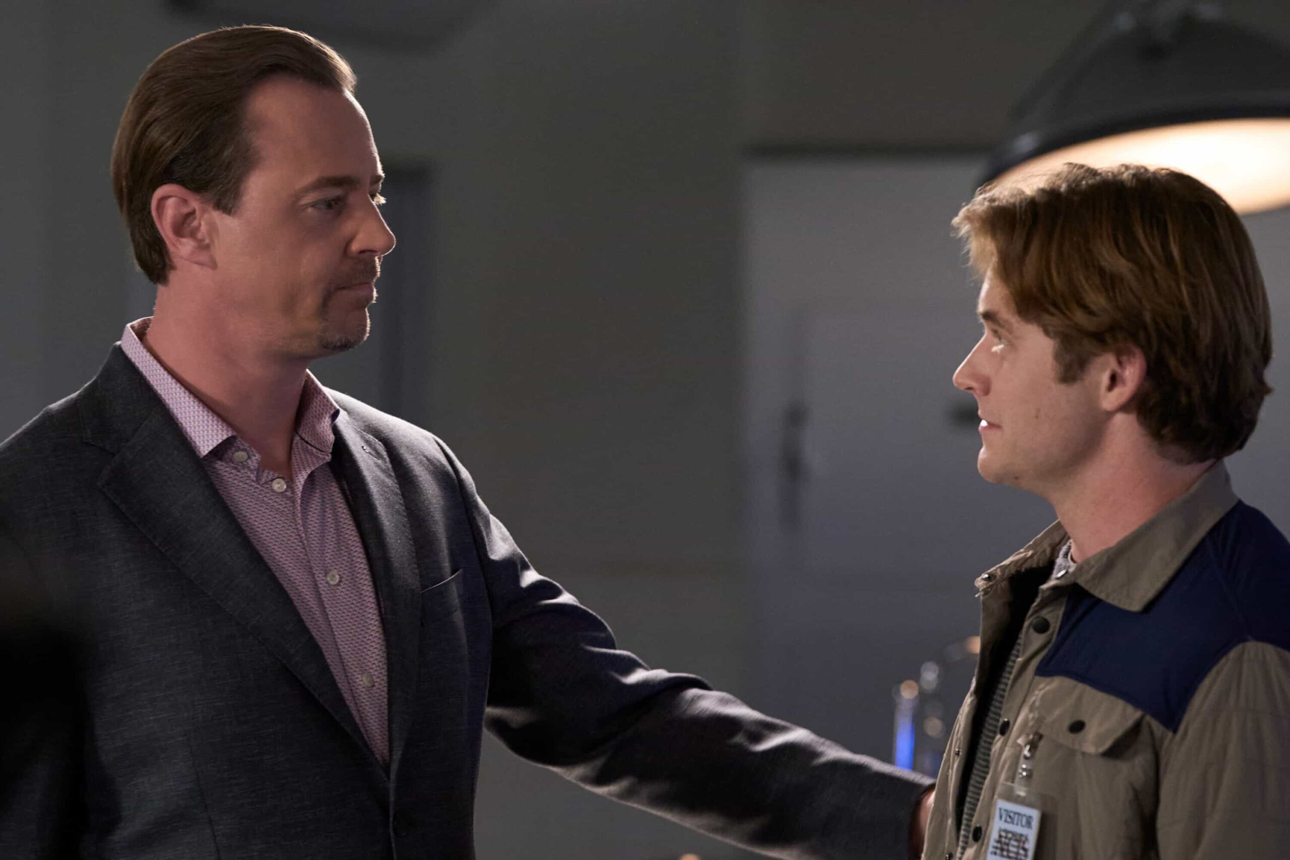 NCIS Season 23 Episode 12 Image -"In Too Deep"-     Pictured (L-R): Sean Murray as Special Agent Timothy McGee, and    Photo credit: Michael Yarish/2025 CBS Entertainment Inc. All Rights Reserved.