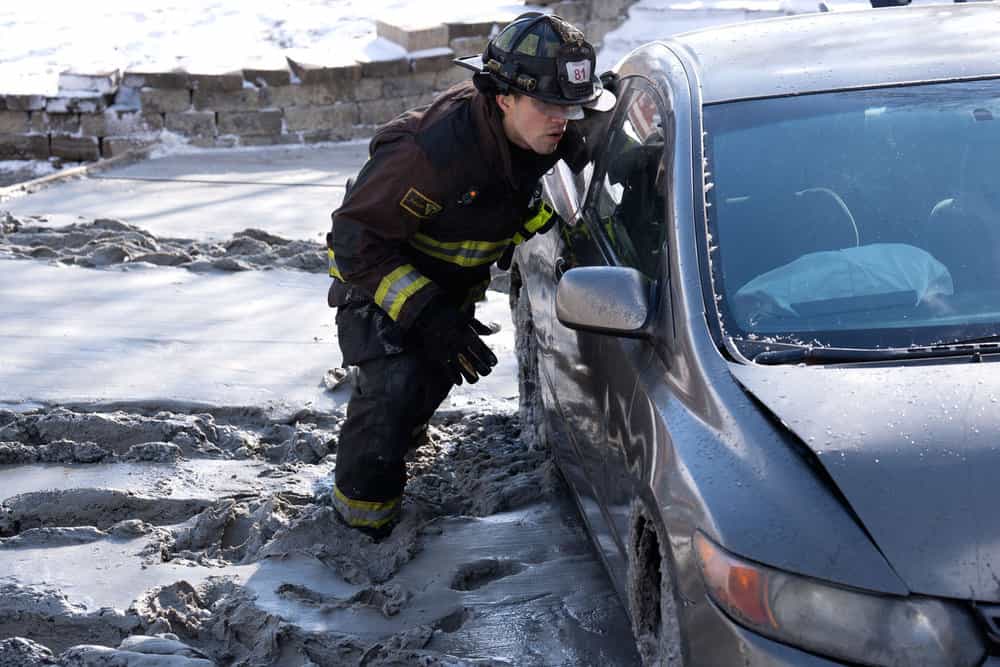 CHICAGO FIRE -- "Do Not Resuscitate" Episode 1415 -- Pictured: Brandon Larracuente as Sal Vasquez -- (Photo by: Peter Gordon/NBC)