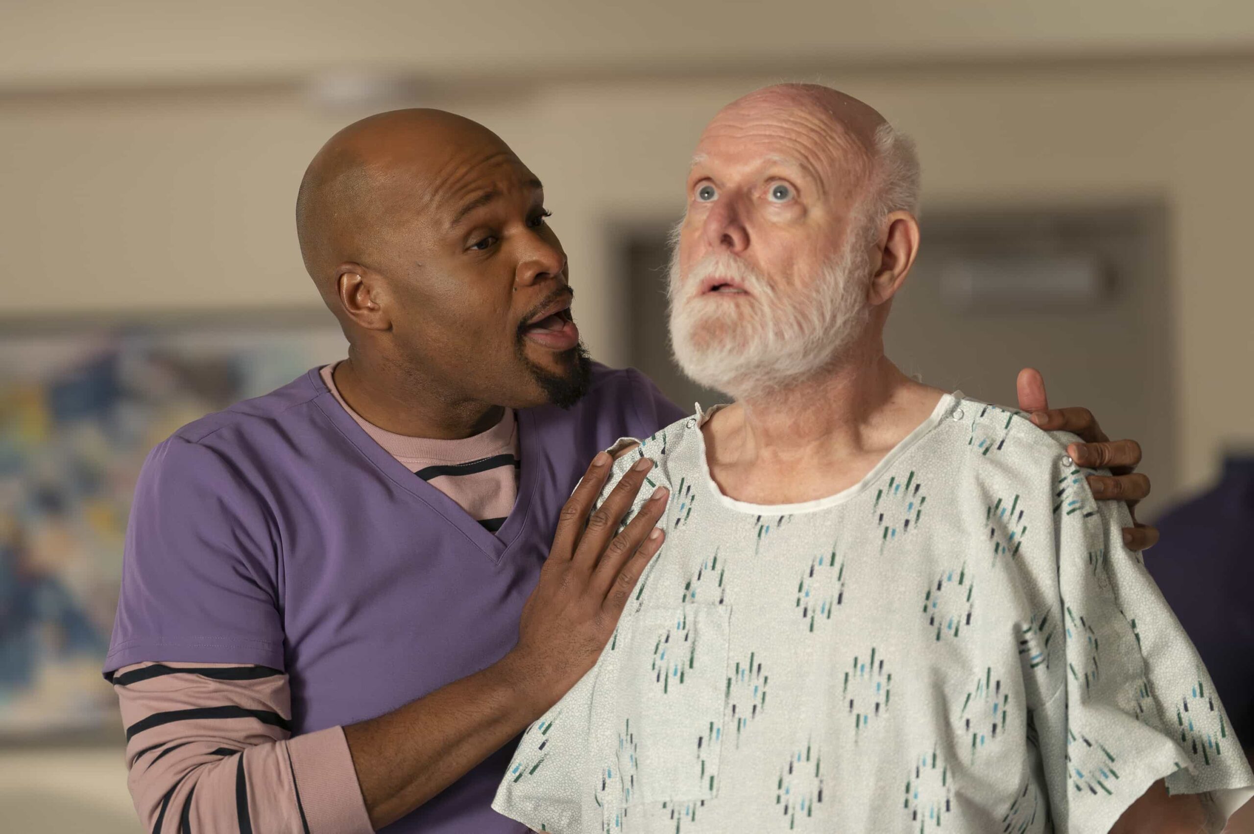 SCRUBS - “My Angel” - J.D. ventures into the world of post-divorce dating with Turk’s guidance. Elliot gets creative when sourcing an organ for a beloved elderly patient, while the interns learn about the unspoken rules of the hospital. WEDNESDAY, MARCH 18 (8:00-8:30 p.m. EDT) on ABC. (Disney/Darko Sikman) 
MICHAEL JAMES SCOTT, CRAIG MEESTER