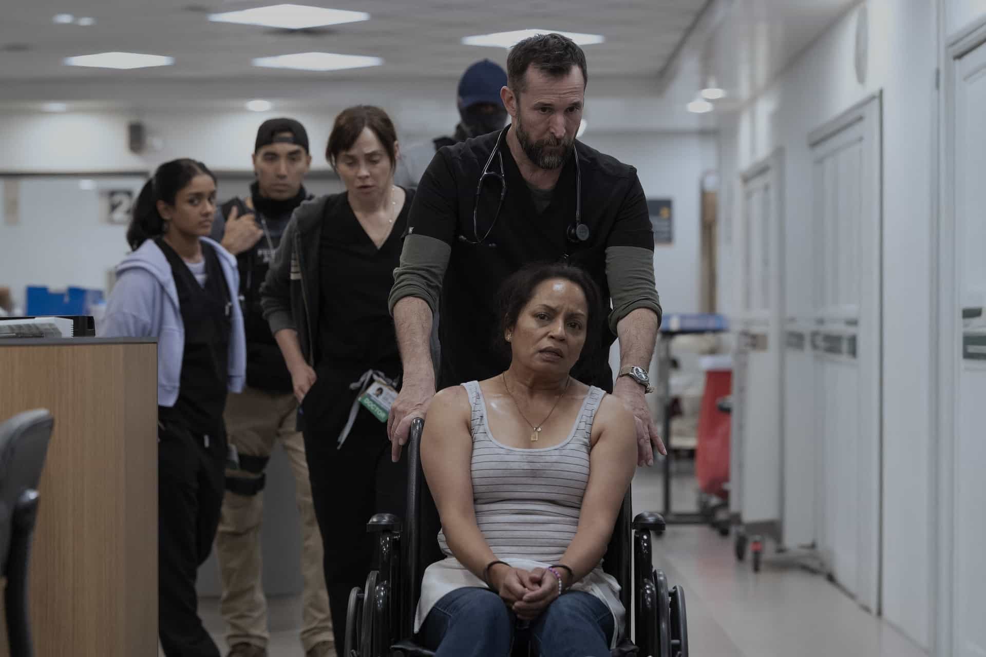 Shabana Azeez, Josell Mariano, Fiona Dourif, JuJu Alexander, Noah Wyle, Ramona DuBarry THE PITT Season 2