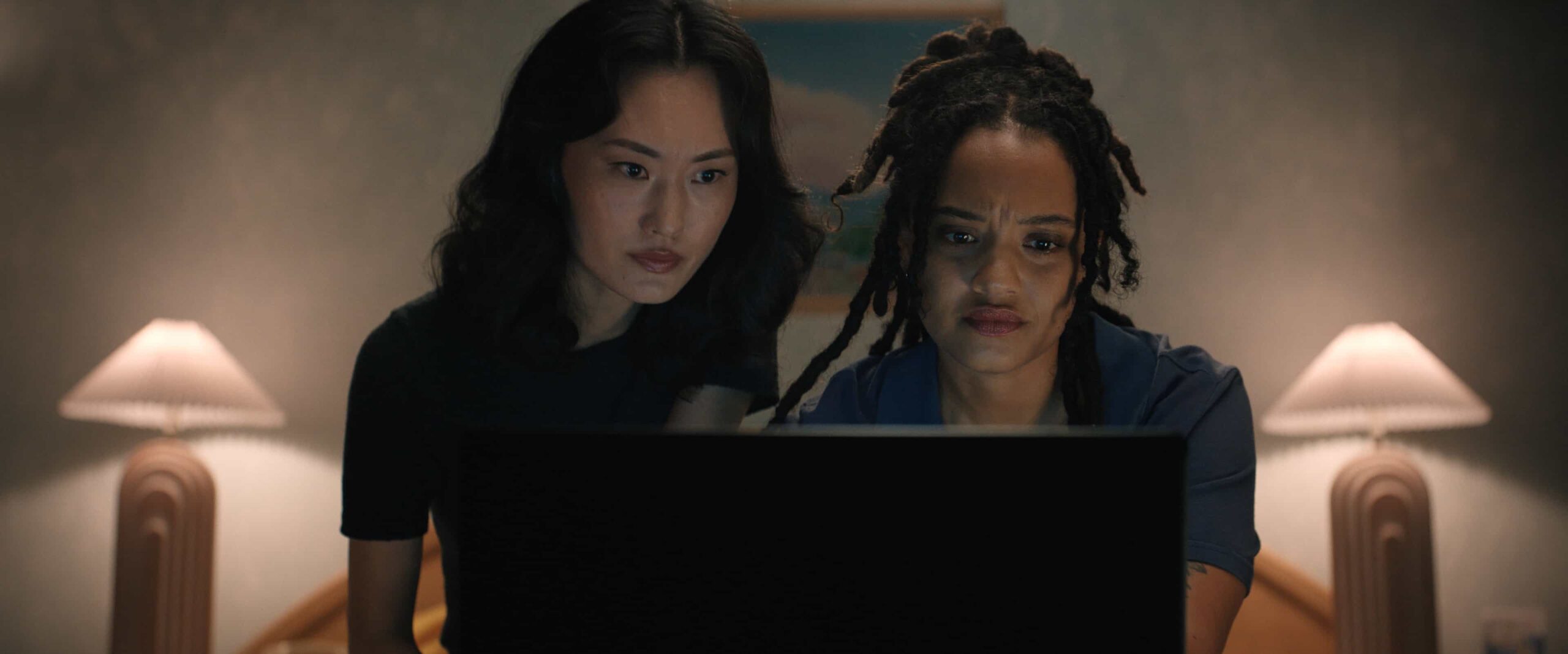 Mari Yamamoto and Kiersey Clemons in "Monarch: Legacy of Monsters," now streaming on Apple TV.