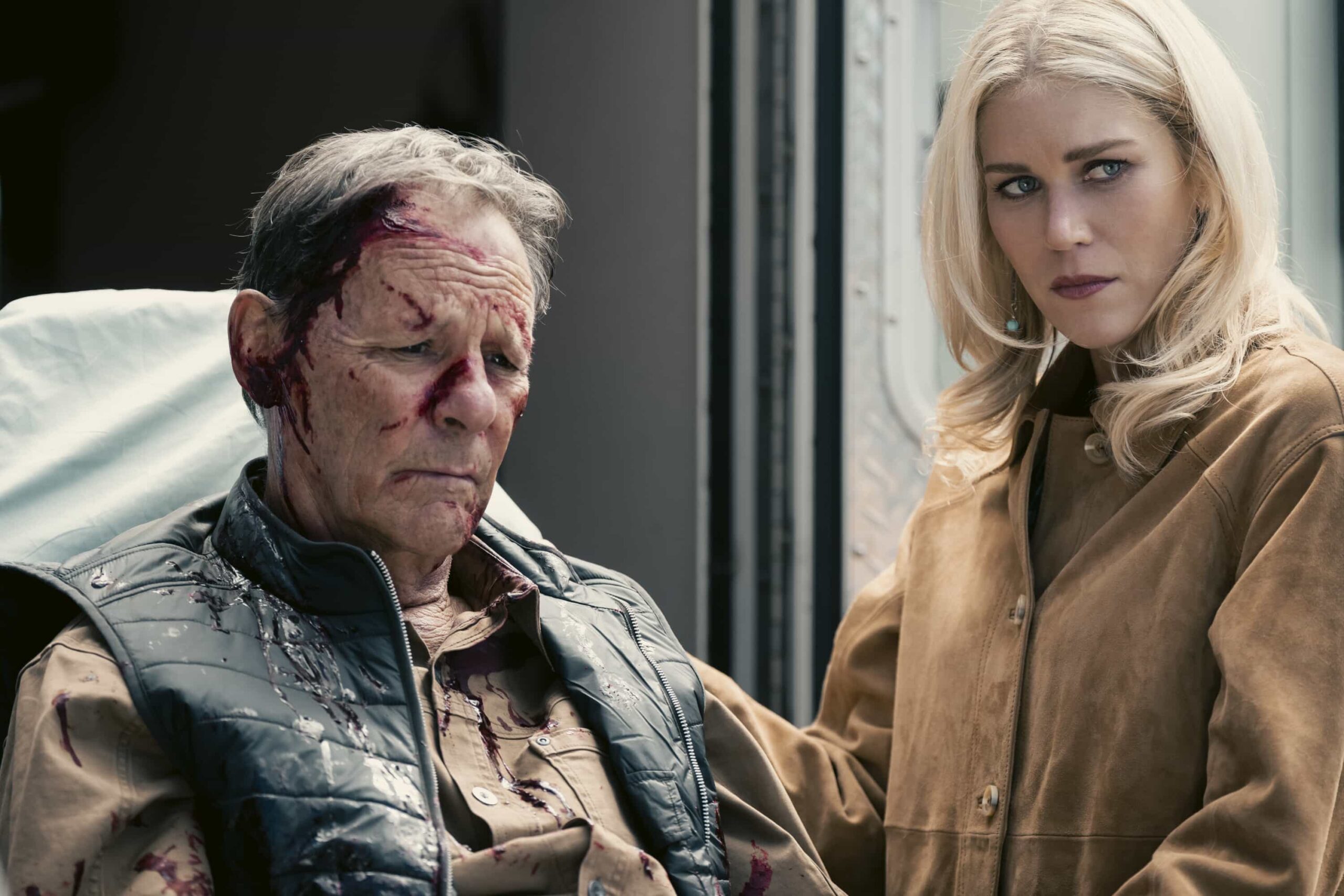 "The Gathering Storm" -- CBS Original Series MARSHALS, scheduled to air on Sunday, March 22 (8:00-9:00 PM ET/8:00-9:00 PM PT). Pictured (L-R): Chris Mulkey as Tom Weaver and Ellyn Jameson as Dolly Photo: Christopher Saunders/CBS ©2025 CBS Broadcasting, Inc. All Rights Reserved.