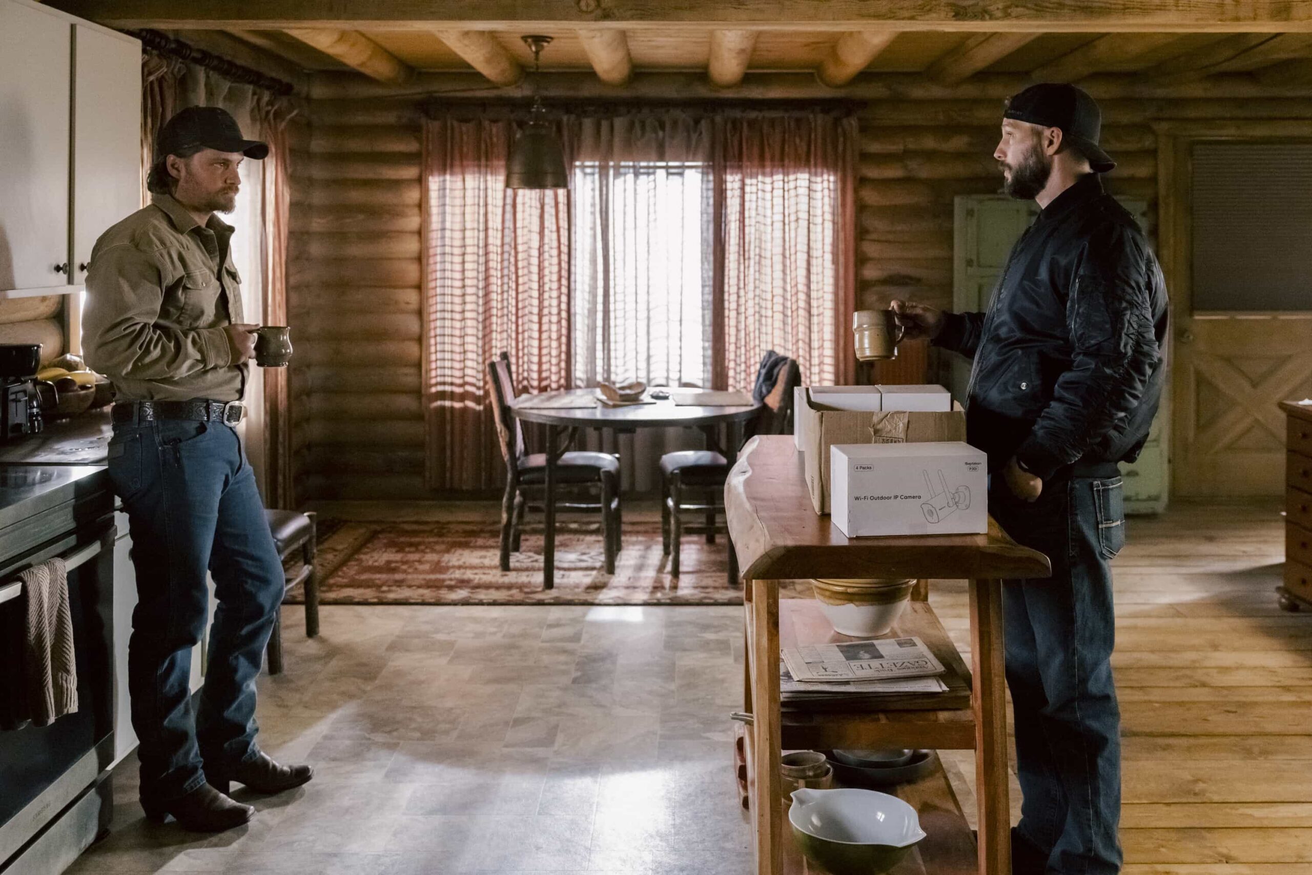 Marshals Season 1 Episode 4 Photo "The Gathering Storm" -- CBS Original Series MARSHALS, scheduled to air on Sunday, March 22 (8:00-9:00 PM ET/8:00-9:00 PM PT). Pictured (L-R): Luke Grimes as Kayce Dutton and Logan Marshall-Green as Pete Calvin. Photo: Fred Hayes/CBS ©2025 CBS Broadcasting, Inc. All Rights Reserved.