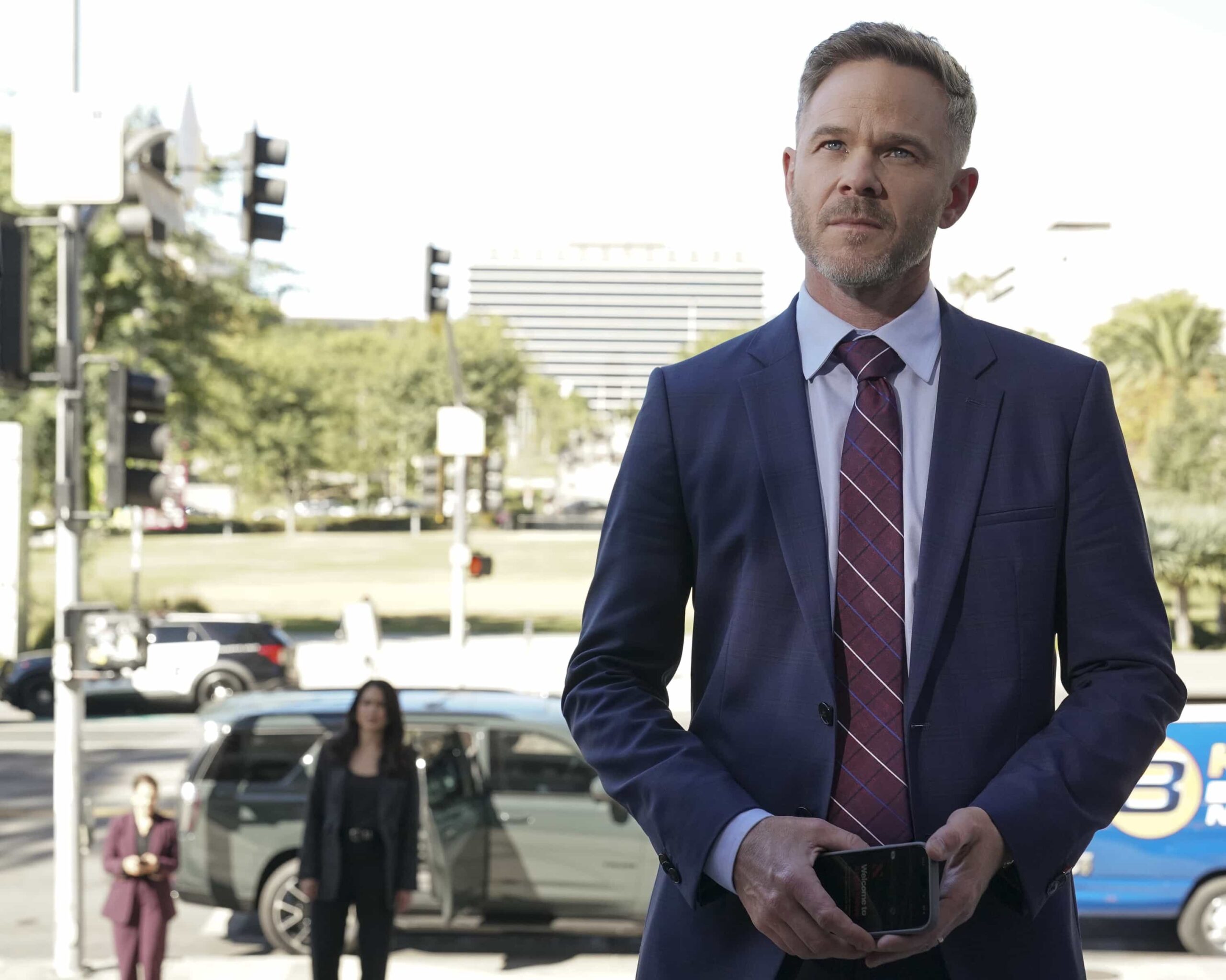 THE ROOKIE Season 8 Episode 12 Image - “Spy Games” - The FBI and LAPD join forces on a covert sting operation to protect Bailey, while Wesley and Angela face tensions in their marriage when his campaign is threatened by a public scandal. MONDAY, MARCH 23 (10:00-11:00 p.m. EDT) on ABC. (Disney/Mike Taing) 
SHAWN ASHMORE
