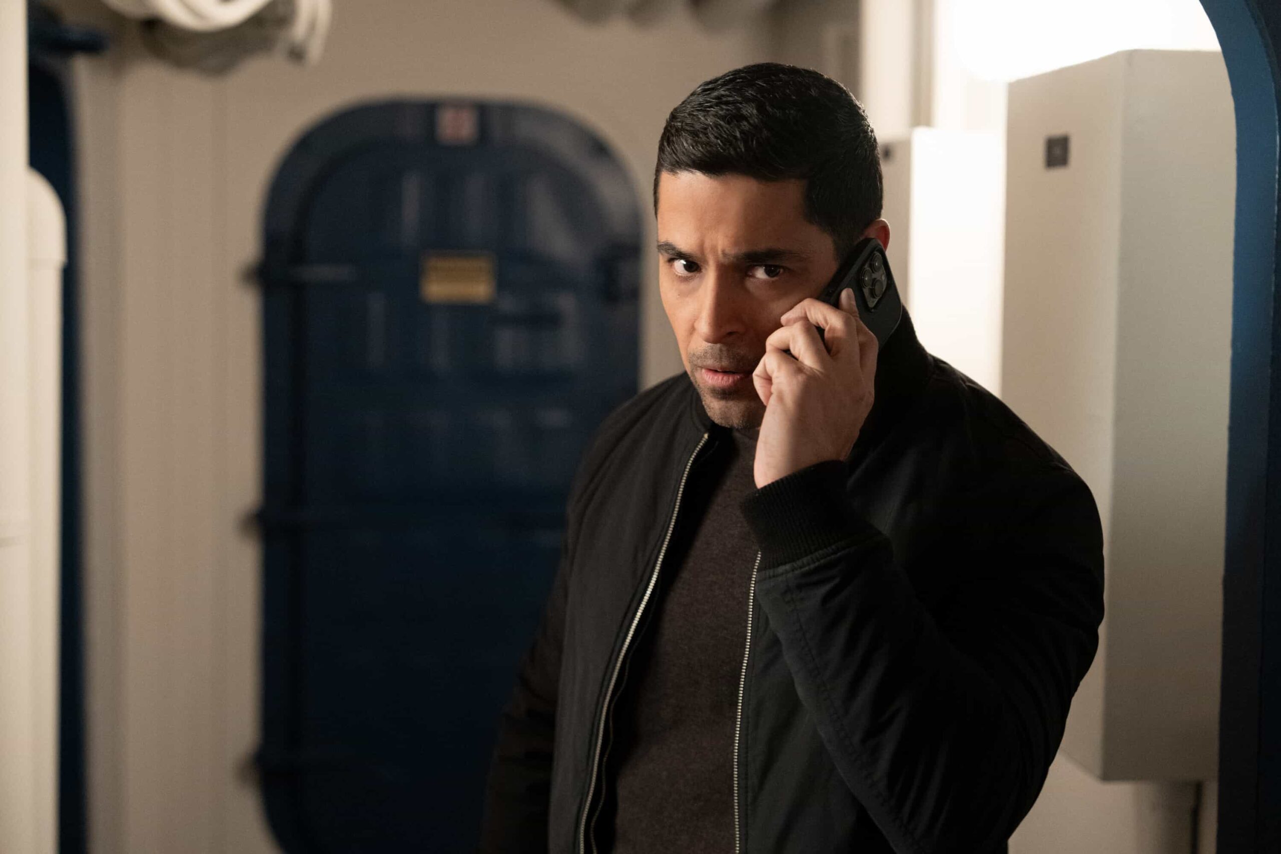 NCIS Season 23 Episode 13 - “All Good Things” – When the son of a Marine that Gibbs once helped comes to NCIS in desperation, the fractured team reunites off the books. But chasing justice without a badge may cost them more than their careers, on the 500th episode of the CBS Original series NCIS, Tuesday, March 24 (8:00-9:00 PM, ET/PT) on the CBS Television Network.    Pictured (L-R): Wilmer Valderrama as Nick Torres    Photo: Robert Voets/CBS   ©2026 CBS Broadcasting, Inc. All Rights Reserved.