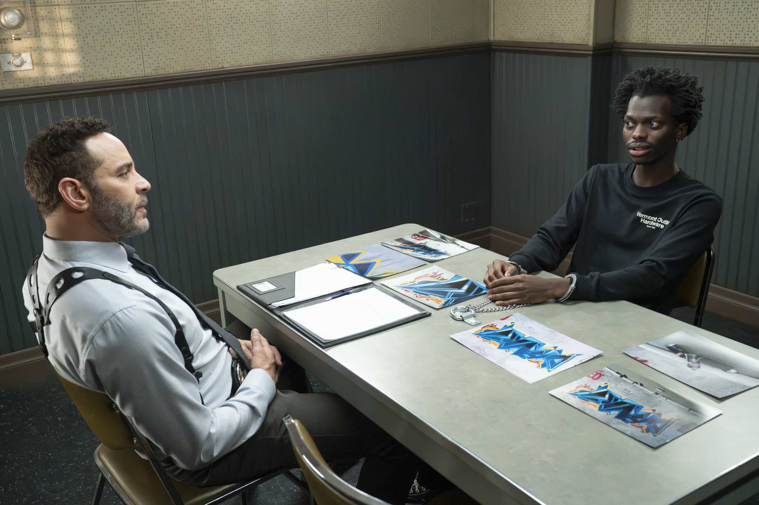 HIGH POTENTIAL Season 2 Episode 16 - “Turn, Up the Heat” - Morgan relies on old friends to help with a case involving street artists, while Karadec leans on the women in his life during a time of need. TUESDAY, MARCH 24 (9:00-10:00 p.m. EDT) on ABC. (Disney/Mitchell Haaseth) 
DANIEL SUNJATA, TIM JOHNSON JR.