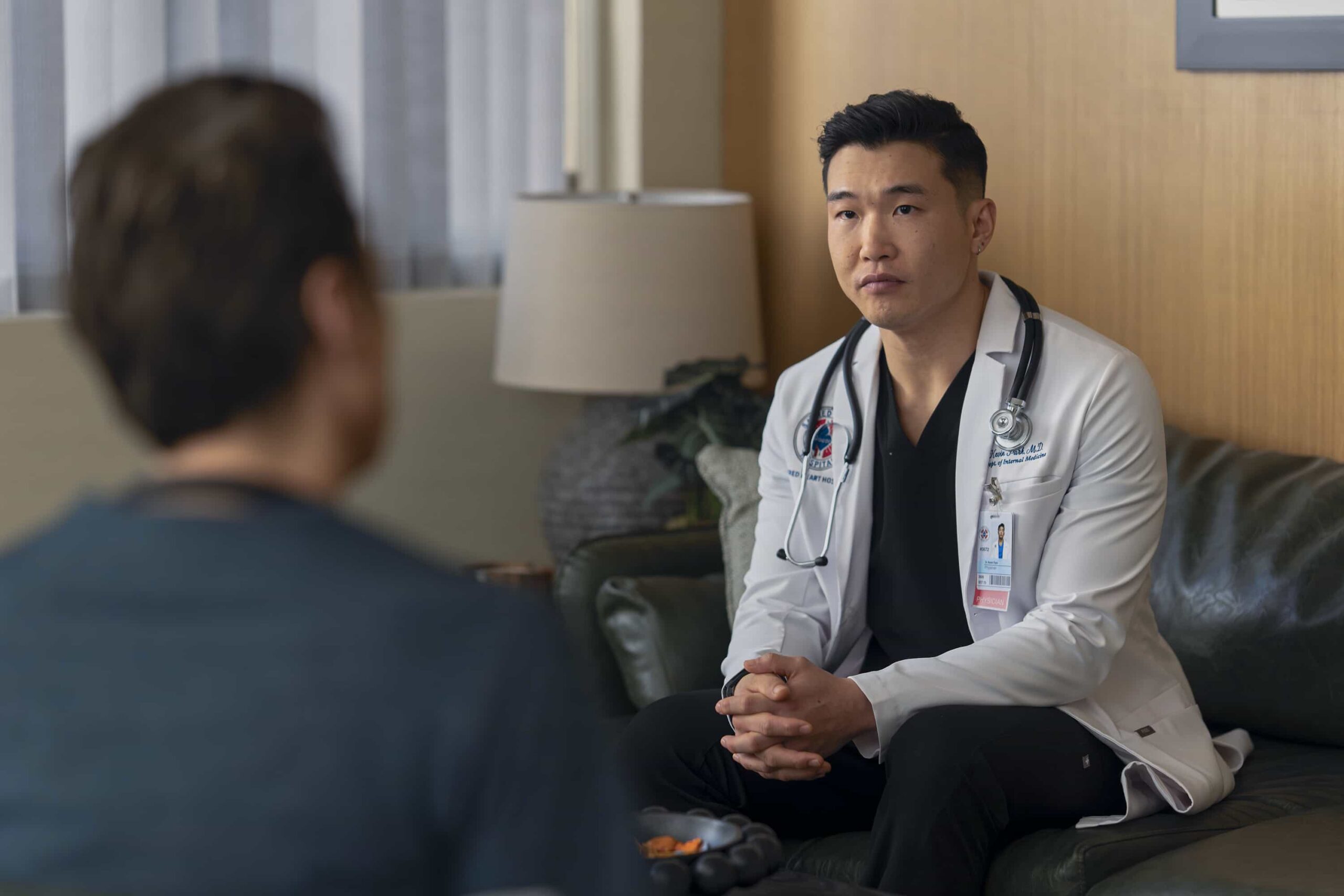 SCRUBS - “My V.I.P.” - J.D. and Dr. Park are forced to work together when a member of the hospital board experiences a mysterious health crisis. Turk helps Elliot navigate a newfound romance, while the interns practice vulnerability with patients. WEDNESDAY, MARCH 25 (8:00-8:30 p.m. EDT) on ABC. ((Disney/Darko Sikman) 
JOEL KIM BOOSTER