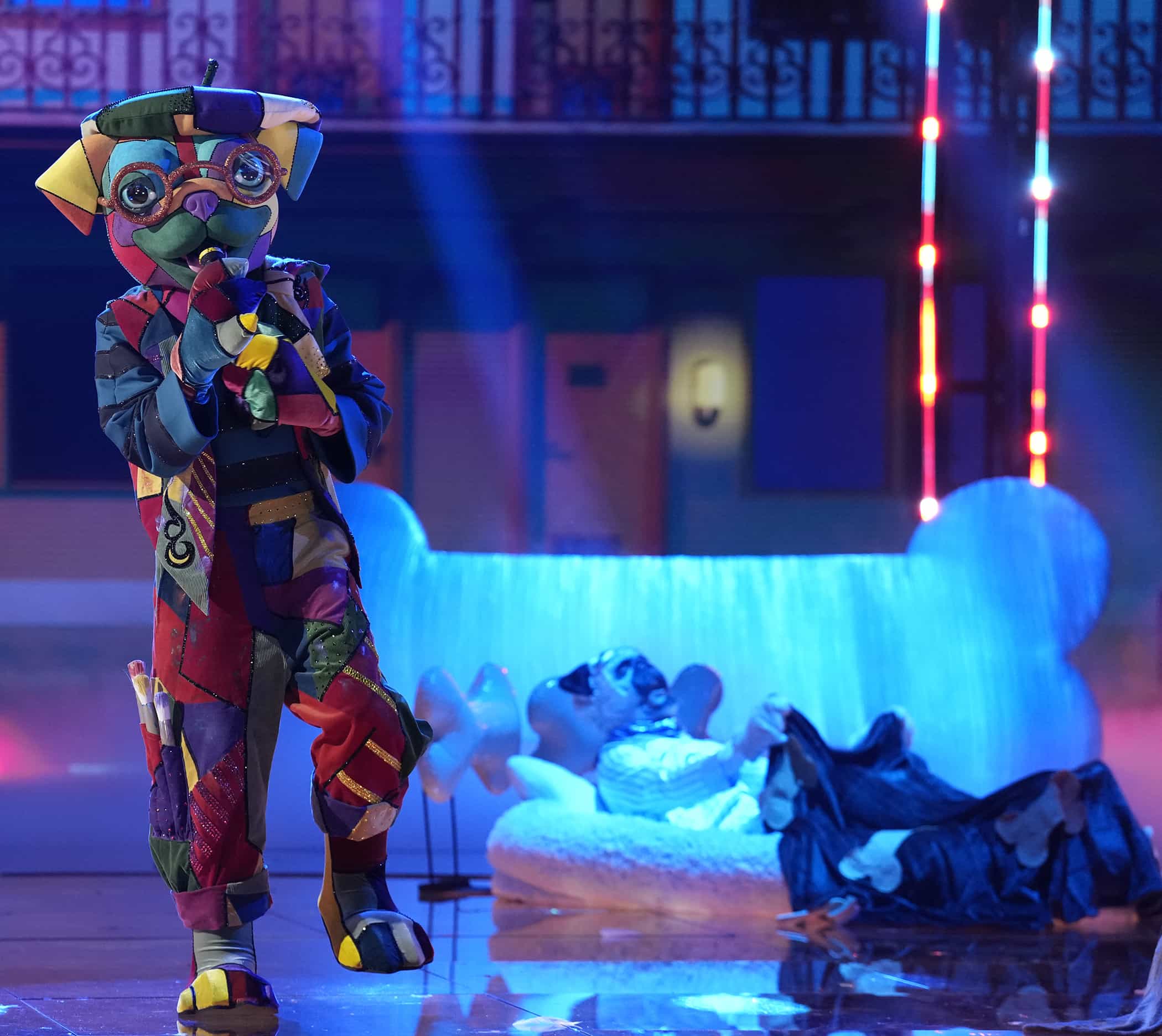 THE MASKED SINGER: Pugcasso on "Semi-Finals" episode of THE MASKED SINGER airing Wednesday, Mar. 25 (8:00-9 PM ET/PT) on FOX. ©2026 Fox Media LLC. CR: Trae Patton/ FOX.