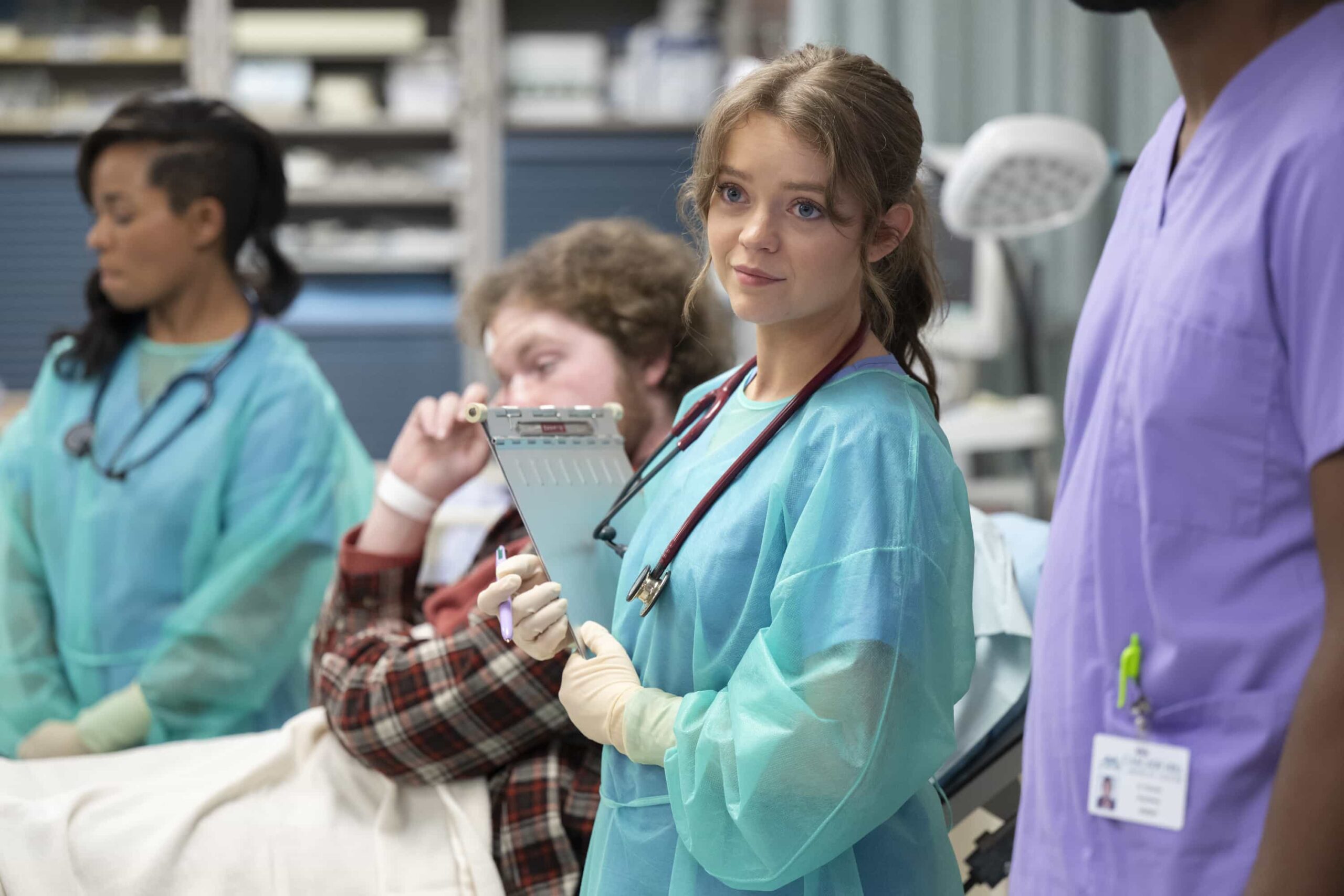 GREY’S ANATOMY Season 22 Episode 15 Promo - “Take Me to the River” - Bailey and Blue are forced to confront the emotional costs of experimental care. Meanwhile, Owen, Teddy, Simone and Dani help out at a busy rural hospital, and Richard attempts to spread information about early prostate screenings to the community. THURSDAY, MARCH 26 (10:00-11:00 p.m. EDT) on ABC. (Disney/Anne Marie Fox) 
JADE PETTYJOHN