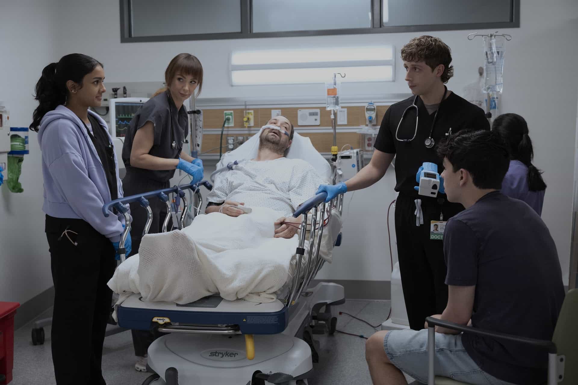 Shabana Azeez, Keenan Henson, Gerran Howell, Iker Garcia THE PITT Season 2