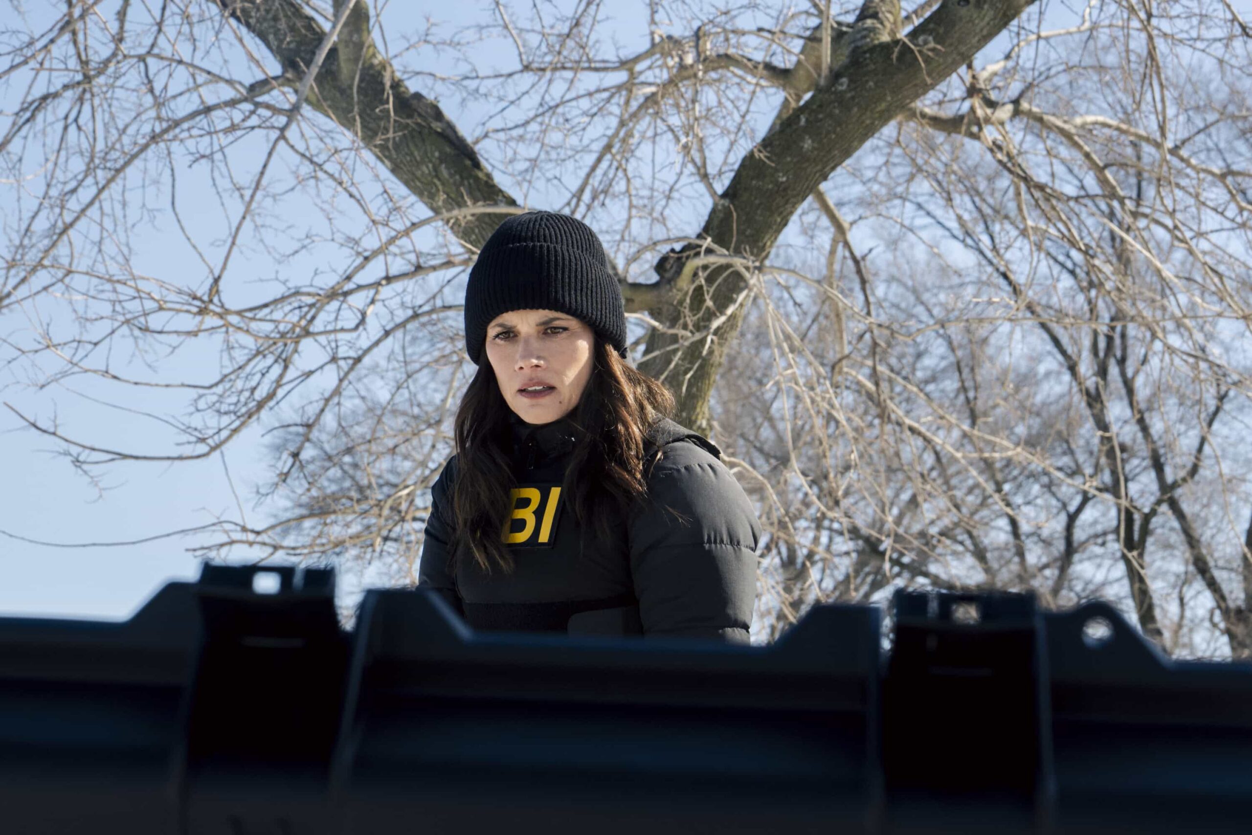 FBI Season 8 Episode 16- “3 Up, 3 Down” – A double homicide in Brooklyn sets the team after a corrupt longshoreman but they soon discover something sinister has been smuggled into NY. As they race to stop the threat, Isobel enlists the help of CIA\'s Deputy Chief of Station Nikki Reynard (Necar Zadegan), on FBI, Monday, March 30 (9:00-10:00 PM, ET/PT). Pictured: Missy Peregrym as Special Agent Maggie Bell. Photo: Bennett Raglin/CBS ©2026 CBS Broadcasting, Inc. All Rights Reserved.