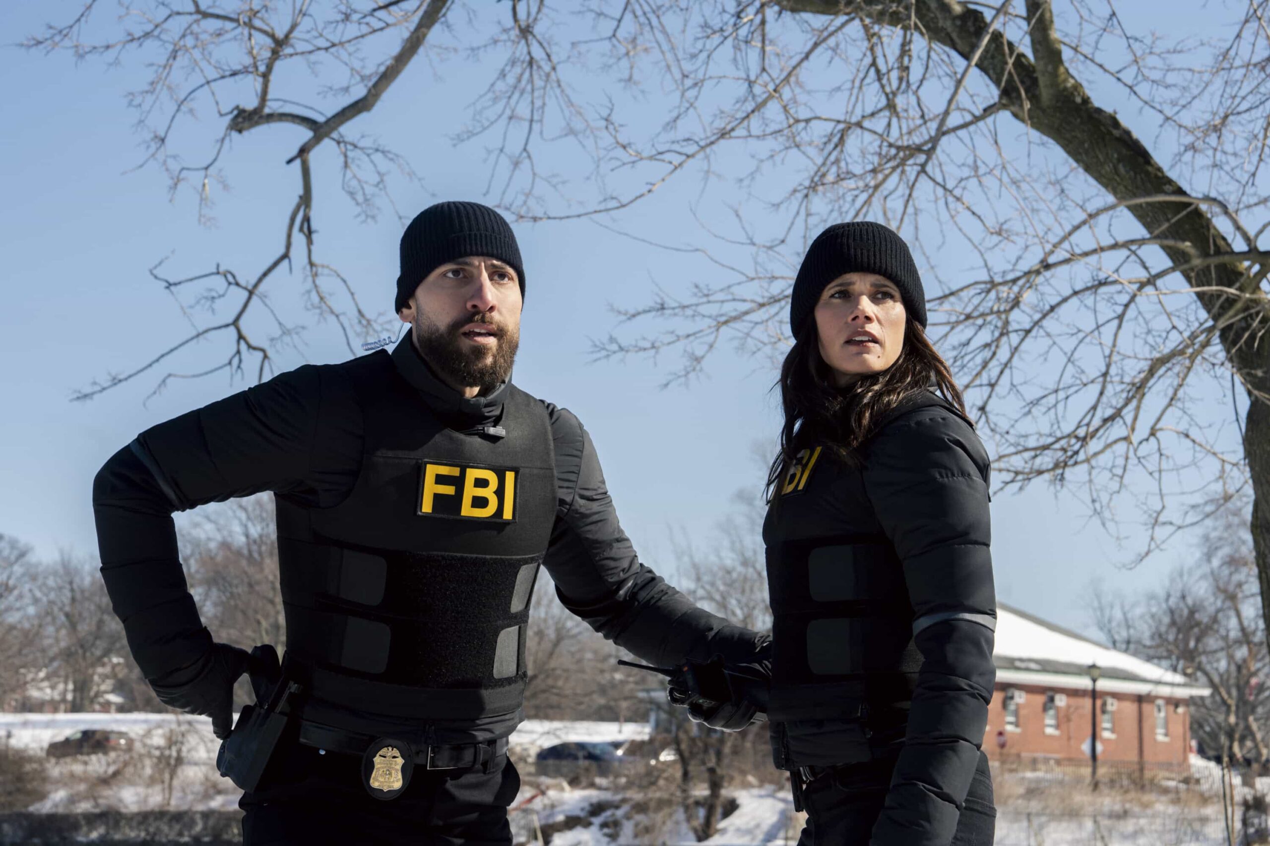 FBI Season 8 Episode 16 - “3 Up, 3 Down” – A double homicide in Brooklyn sets the team after a corrupt longshoreman but they soon discover something sinister has been smuggled into NY. As they race to stop the threat, Isobel enlists the help of CIA\'s Deputy Chief of Station Nikki Reynard (Necar Zadegan), on FBI, Monday, March 30 (9:00-10:00 PM, ET/PT). Pictured (L-R): Zeeko Zaki as Special Agent Omar Adom ‘OA’ Zidan and Missy Peregrym as Special Agent Maggie Bell. Photo: Bennett Raglin/CBS ©2026 CBS Broadcasting, Inc. All Rights Reserved.