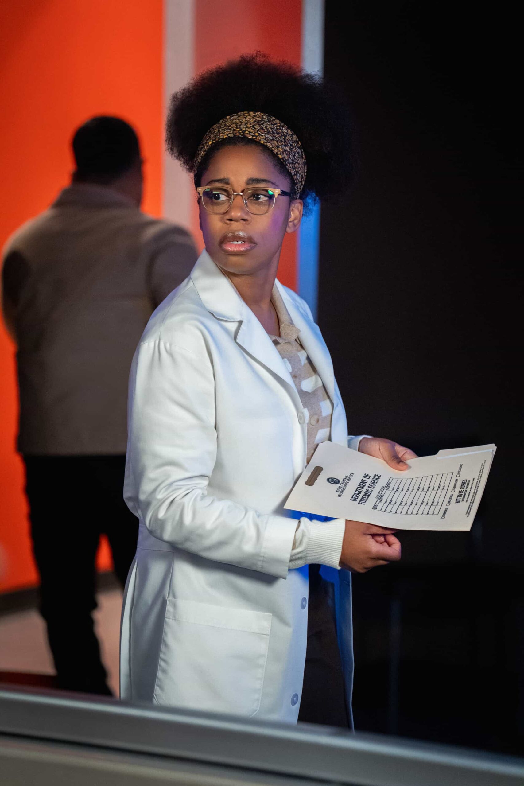 NCIS Season 23 Episode 14 Promo —  “Fleeting” – Navy Week turns electric when a stolen squad car flips and reveals a sailor stabbed in the trunk. As D.C. spirals into chaos, the team chases a killer while carrying the weight of recent events, on the CBS Original series NCIS, Tuesday, March 31 (8:00-9:00 PM, ET/PT) on the CBS Television Network    Pictured:  Diona Reasonover as Kasie Hines.        Photo: Robert Voets/CBS ©20256CBS Broadcasting, Inc. All Rights Reserved.