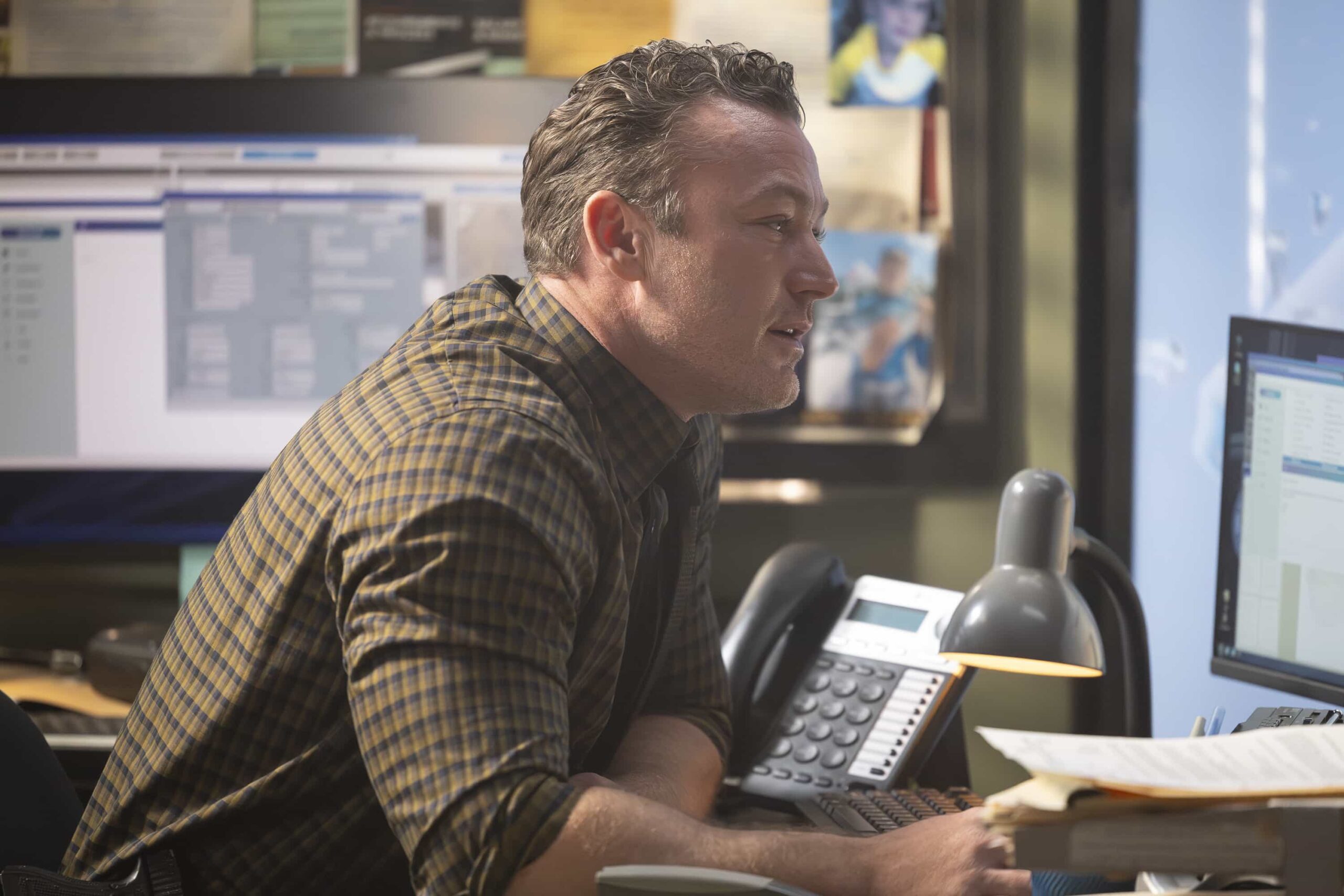 WILL TRENT Season 4 Episode 13 Photo - “Did I Screw This Up?” - Amanda seeks help from Will and Faith after her gun is used in a self-defense shooting, and suspicion begins to mount around her. Meanwhile, at a college job fair, Angie and Ormewood encounter a grad student claiming to have psychic visions. TUESDAY, MARCH 31 (8:00-9:00 p.m. EDT) on ABC. (Disney/Matt Miller) 
JAKE MCLAUGHLIN