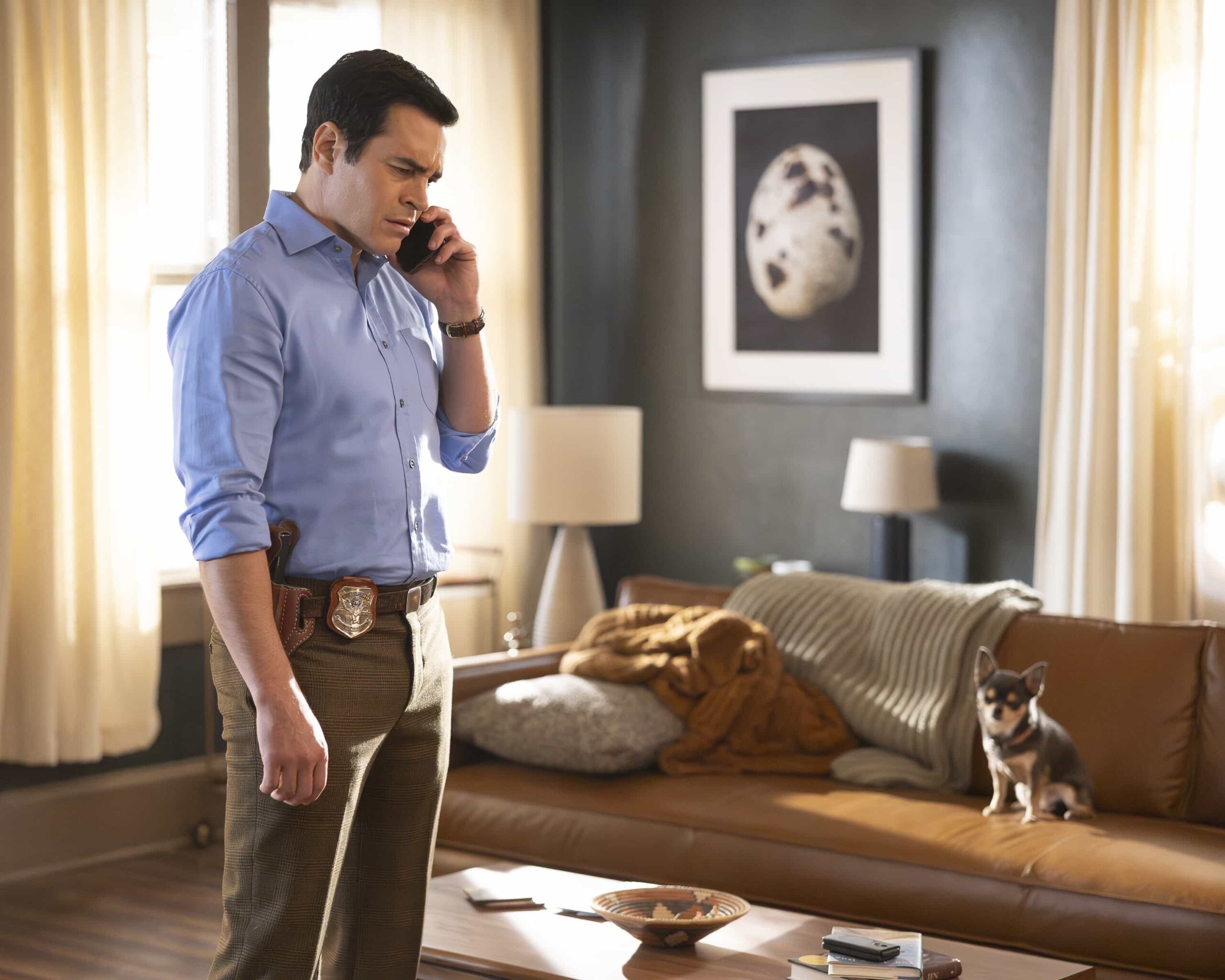 WILL TRENT Season 4 Episode 13 - “Did I Screw This Up?” - Amanda seeks help from Will and Faith after her gun is used in a self-defense shooting, and suspicion begins to mount around her. Meanwhile, at a college job fair, Angie and Ormewood encounter a grad student claiming to have psychic visions. TUESDAY, MARCH 31 (8:00-9:00 p.m. EDT) on ABC. (Disney/Matt Miller) 
RAMÓN RODRIGUEZ