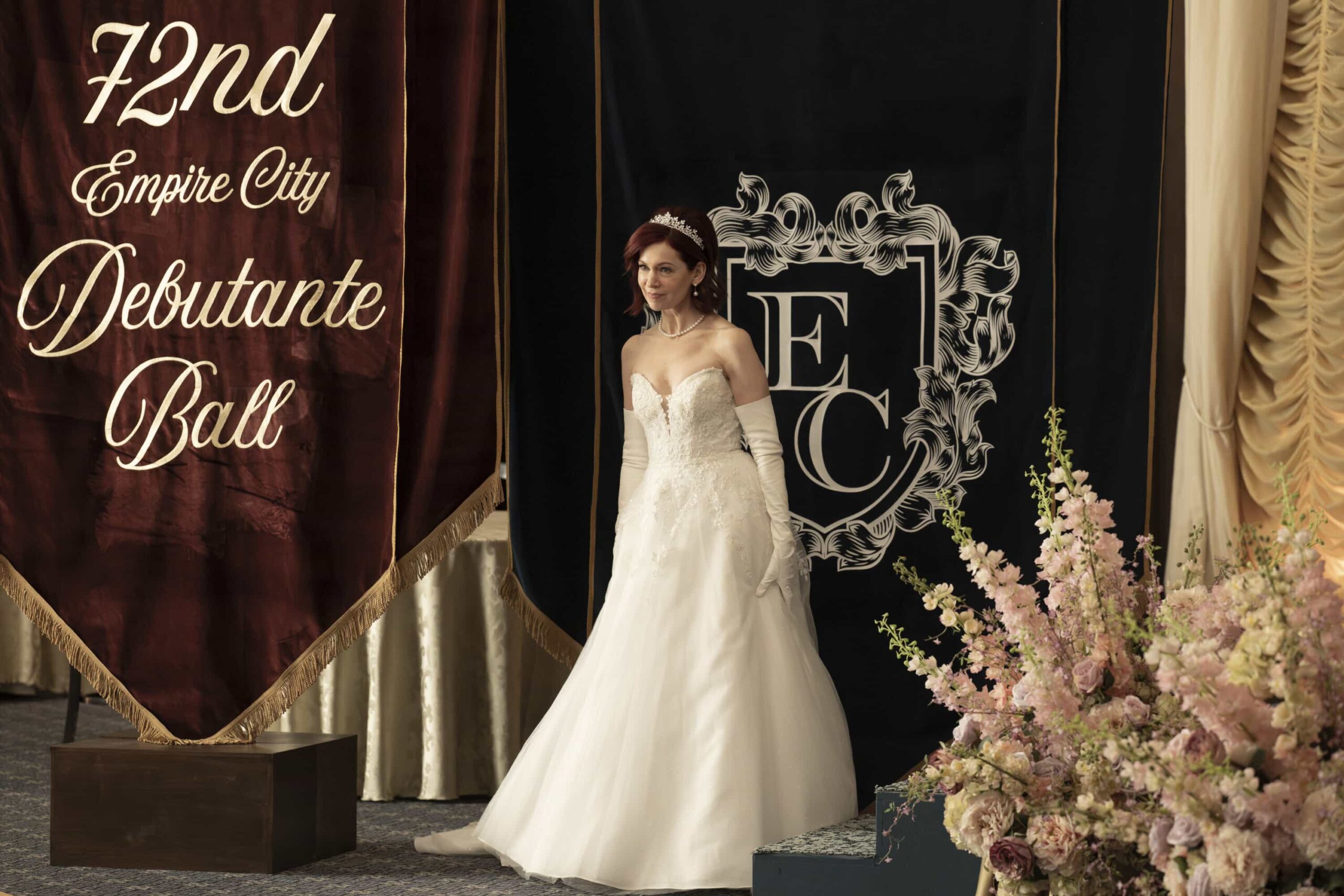 Elsbeth Season 3 Episode 14 Image “Deadutante” - After a powerful patriarch is stabbed with a sword at New York’s most exclusive debutante ball, Elsbeth must engage in hand in glove combat with the imperious ball director (J. Smith Cameron), on ELSBETH, Thursday, April 2 (10:00-11:00 PM, ET/PT) on the CBS Television Network and streaming on Paramount+ Pictured: Carrie Preston as Elsbeth Tascioni. Photo: Jojo Whilden/CBS ©2026 CBS Broadcasting, Inc. All Rights Reserved.