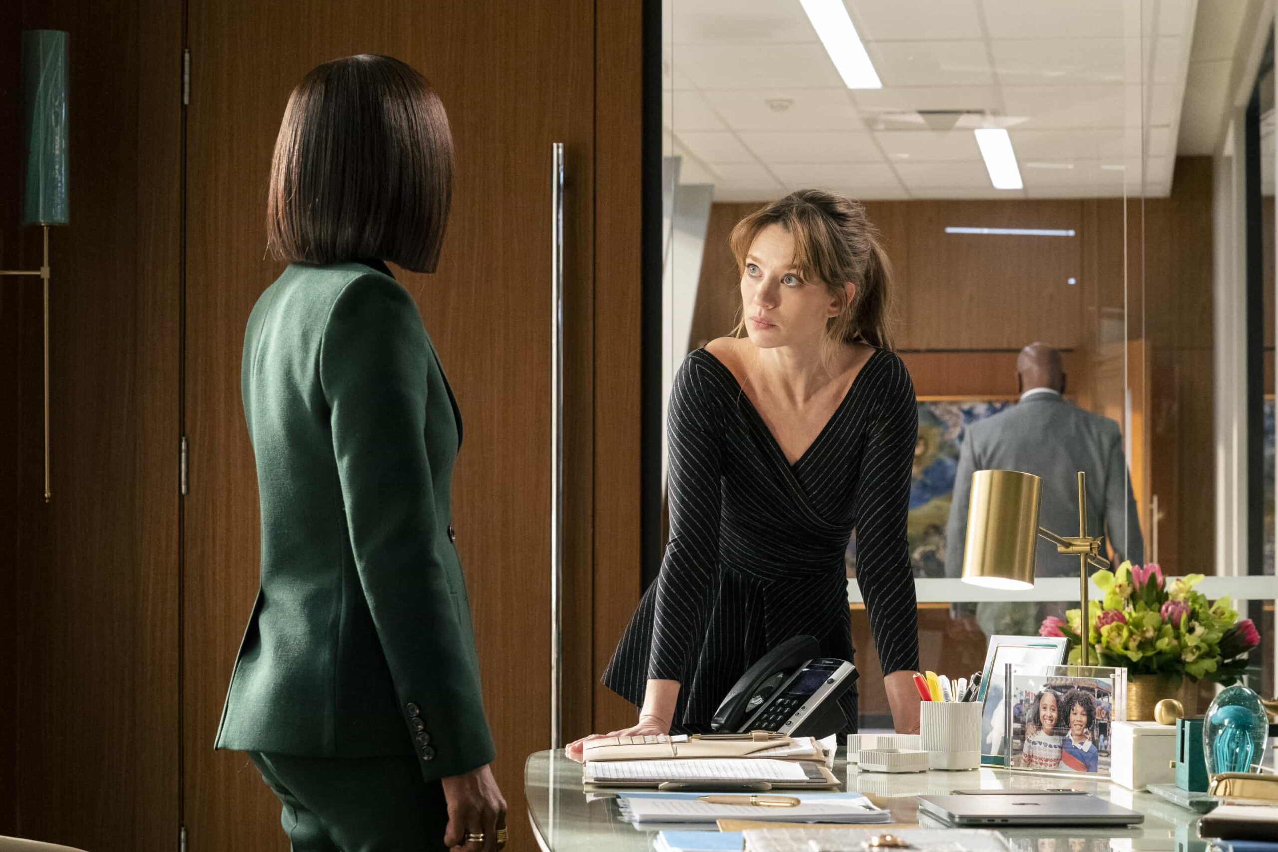 “The Cavalry Isn’t Coming” -- Coverage of the CBS Original Series MATLOCK, scheduled to air on Thursday, April 2 (9:00-10:00 PM, ET/PT).  Pictured: Yael Grobglas as "Shae Banfield.” Photo: Bill Inoshita/CBS ©2026 CBS Broadcasting, Inc. All Rights Reserved.