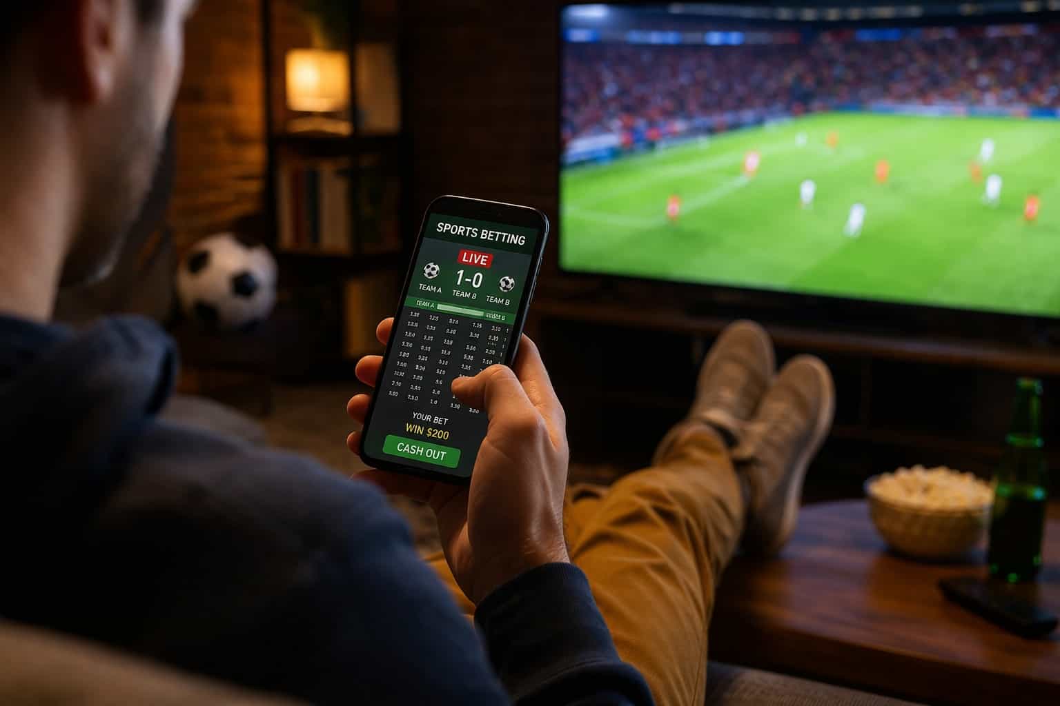 sports betting watching tv