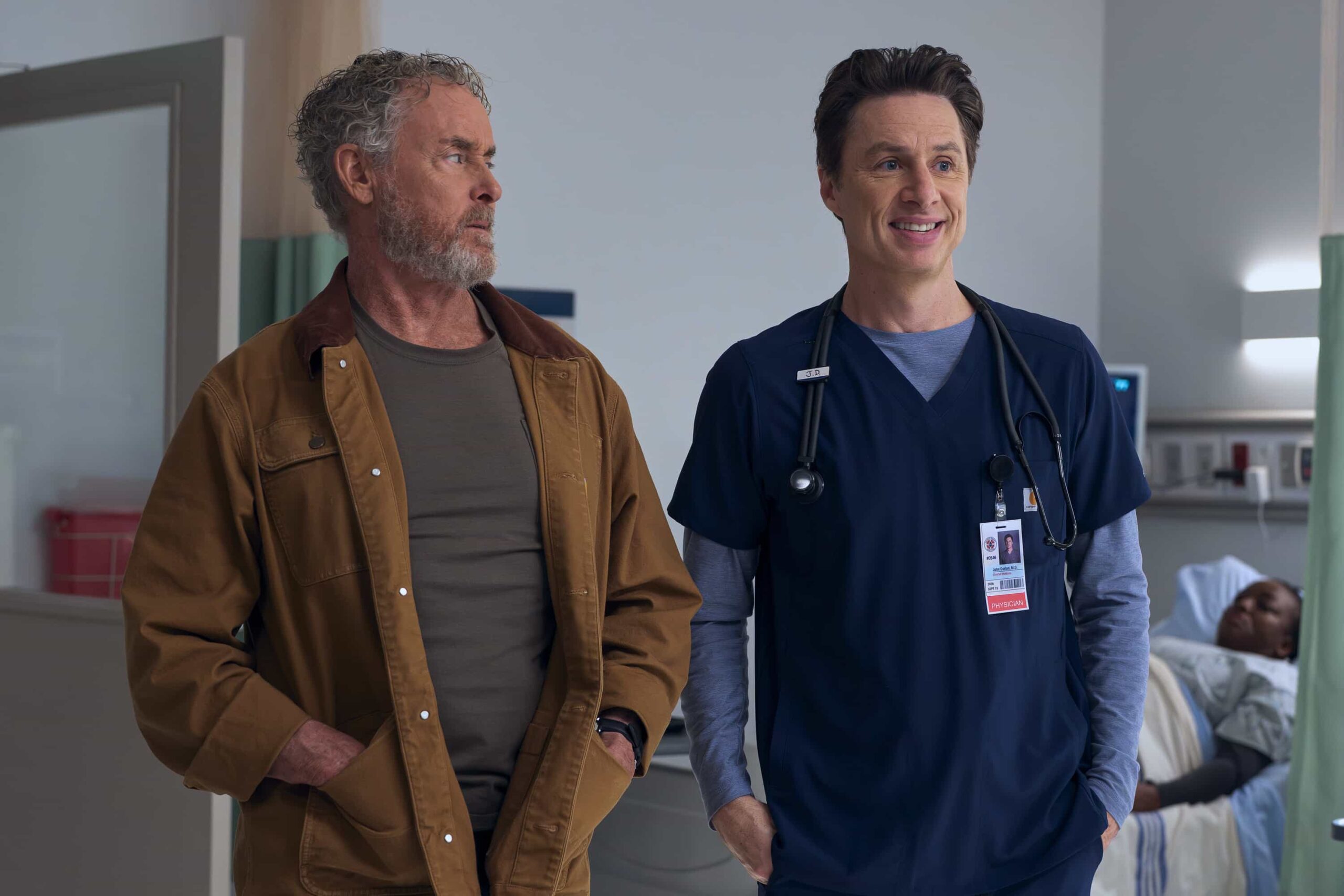 SCRUBS - “My Odds” - J.D. has finally hit his stride as the new chief of medicine, only to be shaken by an unexpected visit. Meanwhile, Elliot grapples with being a good mentor for the interns while still holding them accountable. WEDNESDAY, APRIL 8 (8:00-8:30 p.m. EDT) on ABC. (Disney/Darko Sikman) 
JOHN C. MCGINLEY,  ZACH BRAFF