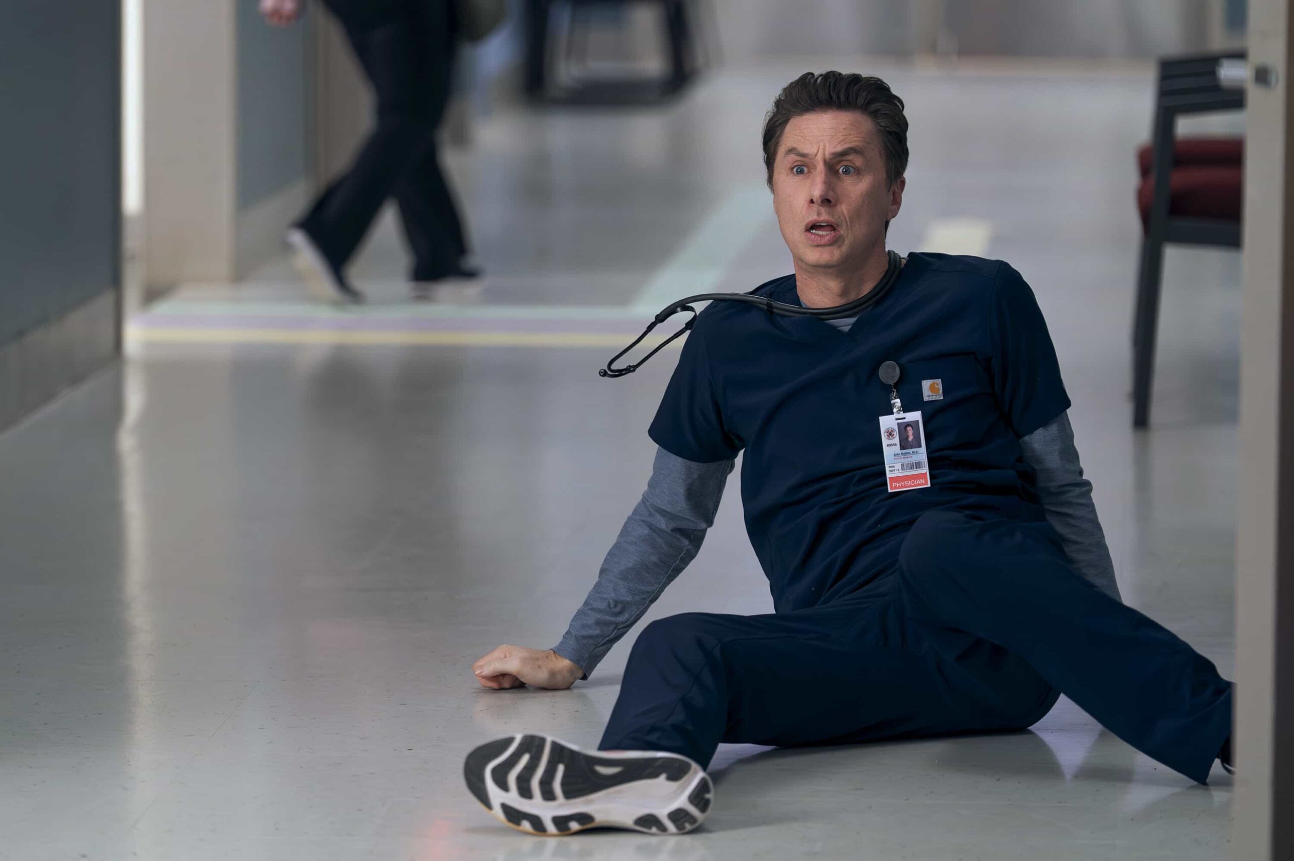 SCRUBS Season 10 Episode 8 - “My Odds” - J.D. has finally hit his stride as the new chief of medicine, only to be shaken by an unexpected visit. Meanwhile, Elliot grapples with being a good mentor for the interns while still holding them accountable. WEDNESDAY, APRIL 8 (8:00-8:30 p.m. EDT) on ABC. (Disney/Darko Sikman) 
ZACH BRAFF