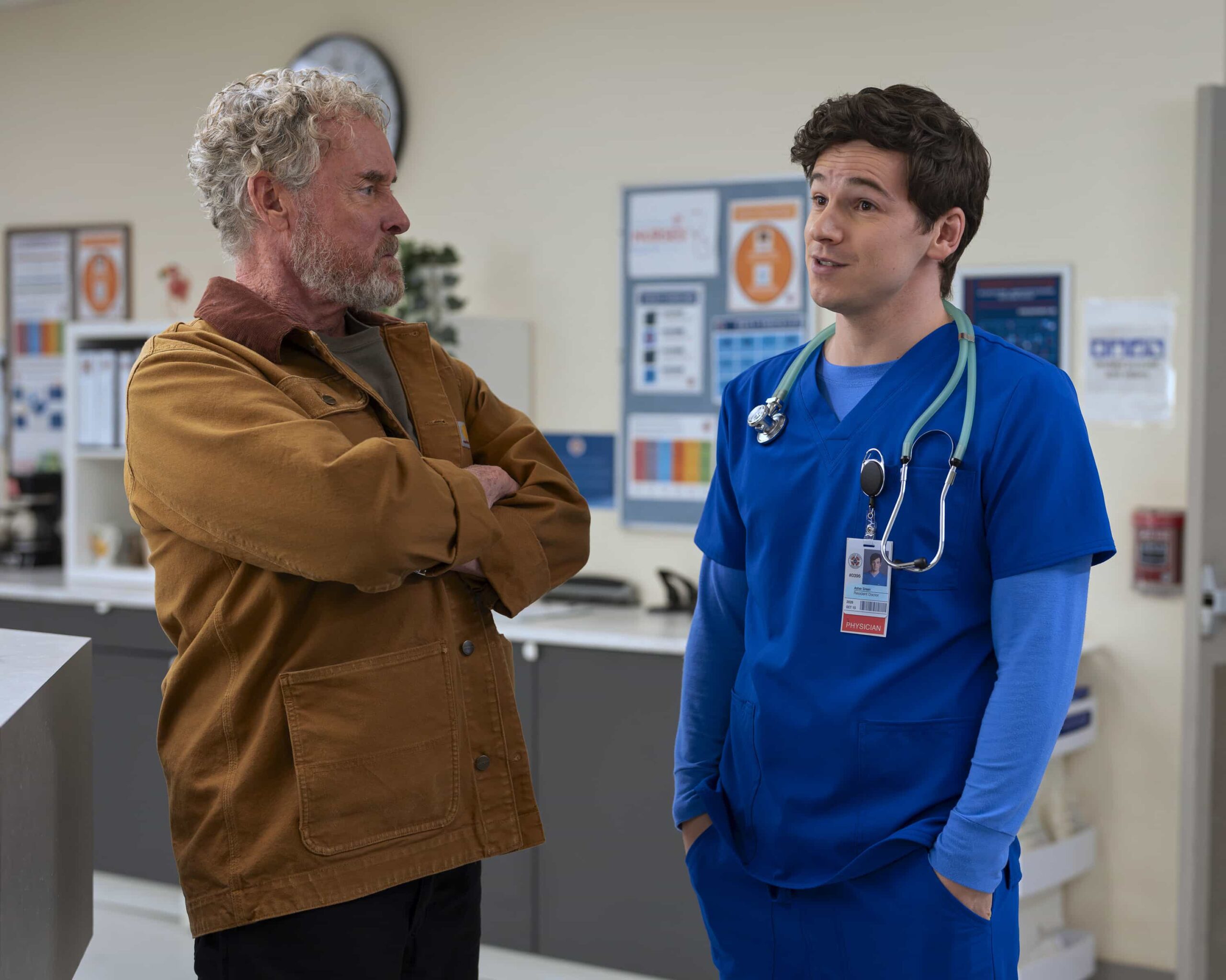 SCRUBS - “My Odds” - J.D. has finally hit his stride as the new chief of medicine, only to be shaken by an unexpected visit. Meanwhile, Elliot grapples with being a good mentor for the interns while still holding them accountable. WEDNESDAY, APRIL 8 (8:00-8:30 p.m. EDT) on ABC. (Disney/Darko Sikman) 
JOHN C. MCGINLEY, JACOB DUDMAN