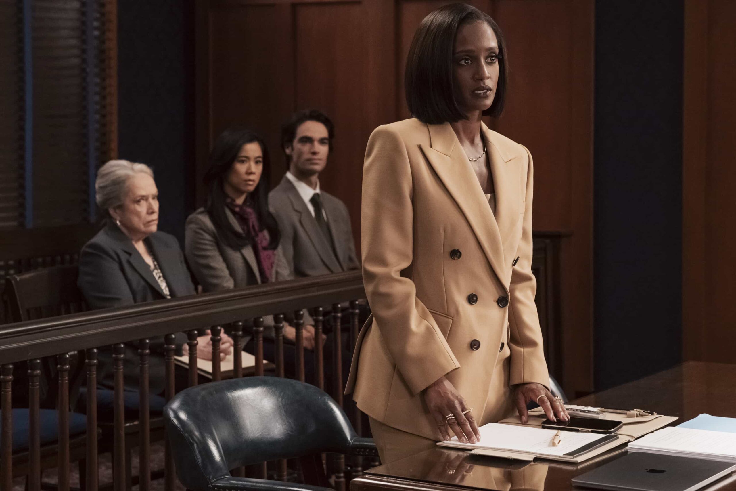 Matlock Season 2 Episode 13 Picture - “The Future is Nigh” — CBS Original Series, MATLOCK, scheduled to air on Thursday, April 9 (9:00-10:00 PM, ET/PT).  Pictured: Skye P. Marshall as “Olympia Lawrence.” Photo: Michael Yarish/CBS ©2026 CBS Entertainment Inc. All Rights Reserved.