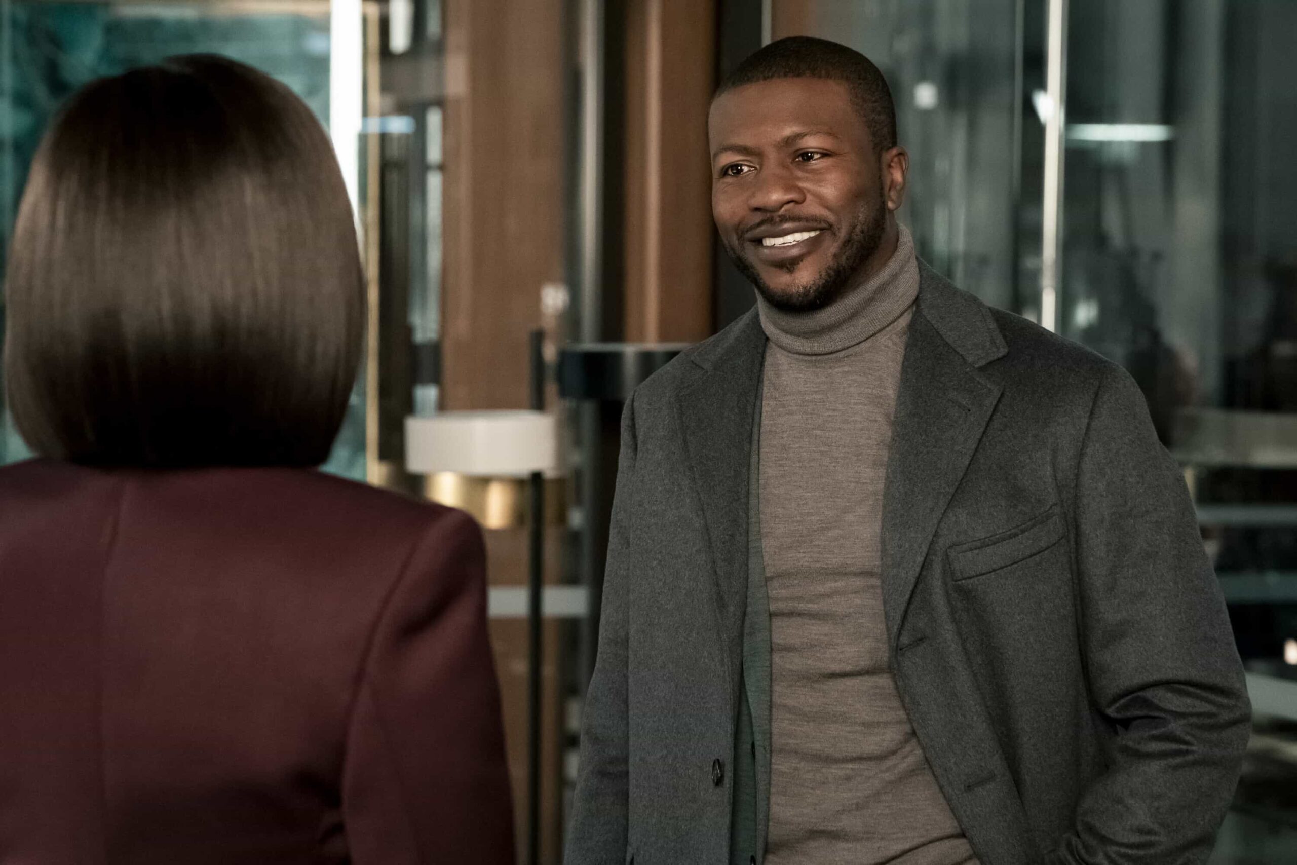 Matlock Season 2 Episode 13 - “The Future is Nigh” — CBS Original Series, MATLOCK, scheduled to air on Thursday, April 9 (9:00-10:00 PM, ET/PT).  Pictured: Edwin Hodge as “Langston Wright.” Photo: Michael Yarish/CBS ©2026 CBS Entertainment Inc. All Rights Reserved.