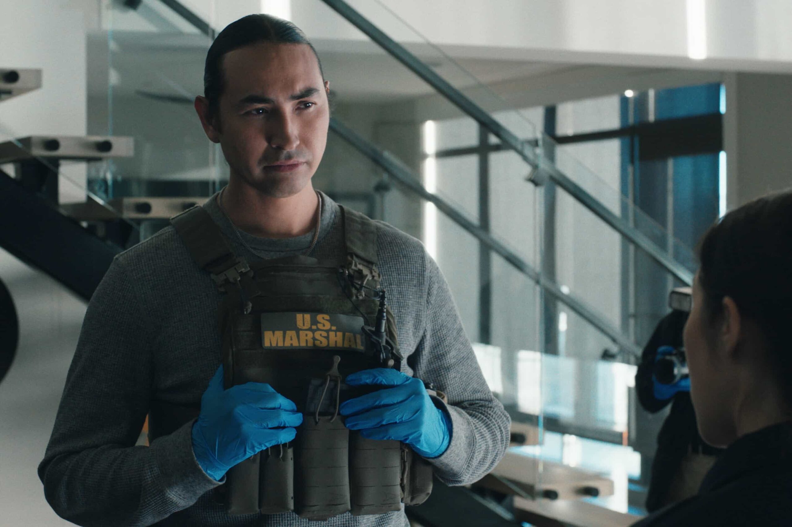 “Family Business” – CBS Original Series MARSHALS, scheduled to air on Sunday, April 12 (8:00-9:00 PM ET/PT). Pictured: Tatanka Means as Miles. Photo: CBS ©2025 CBS Broadcasting, Inc. All Rights Reserved. Highest quality screengrab available.