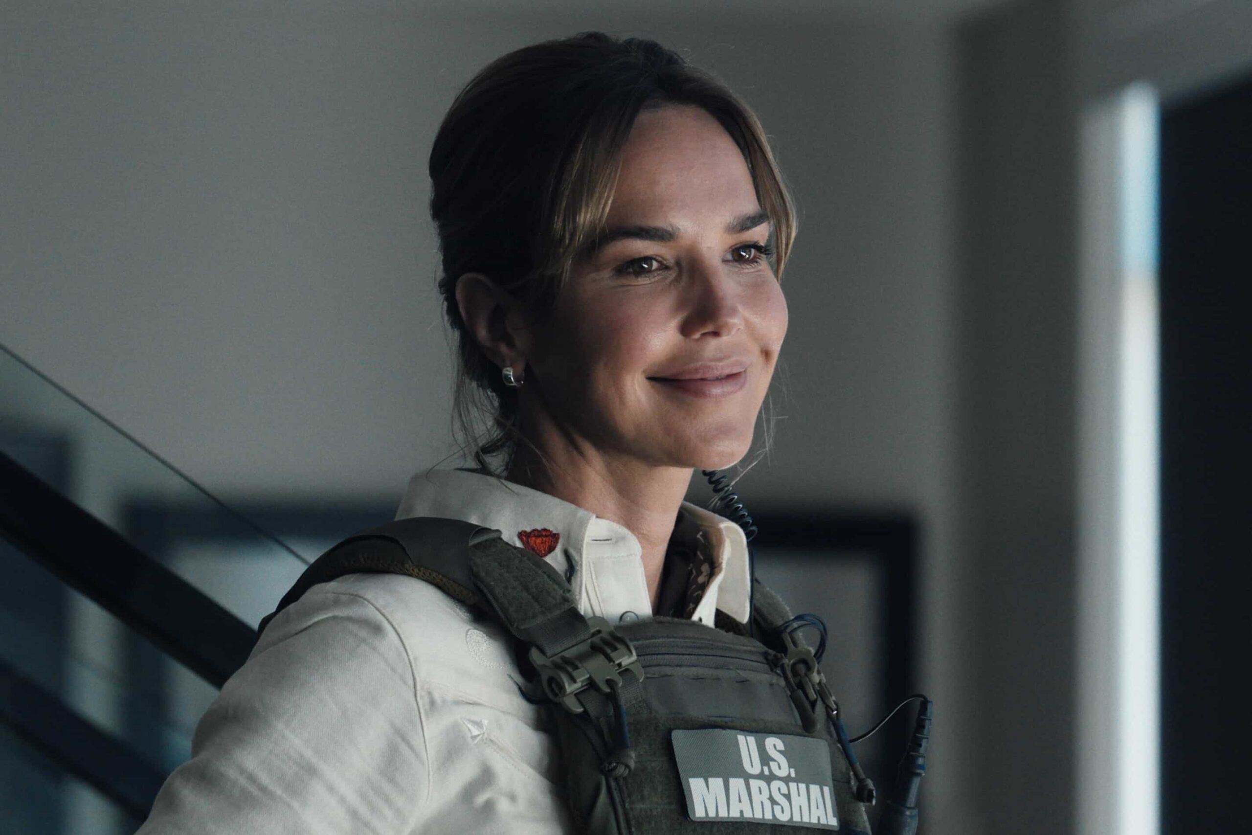 Marshals Season 1 Episode 7 Still - “Family Business” – CBS Original Series MARSHALS, scheduled to air on Sunday, April 12 (8:00-9:00 PM ET/PT). Pictured: Arielle Kebbel as Belle. Photo: CBS ©2025 CBS Broadcasting, Inc. All Rights Reserved. Highest quality screengrab available.