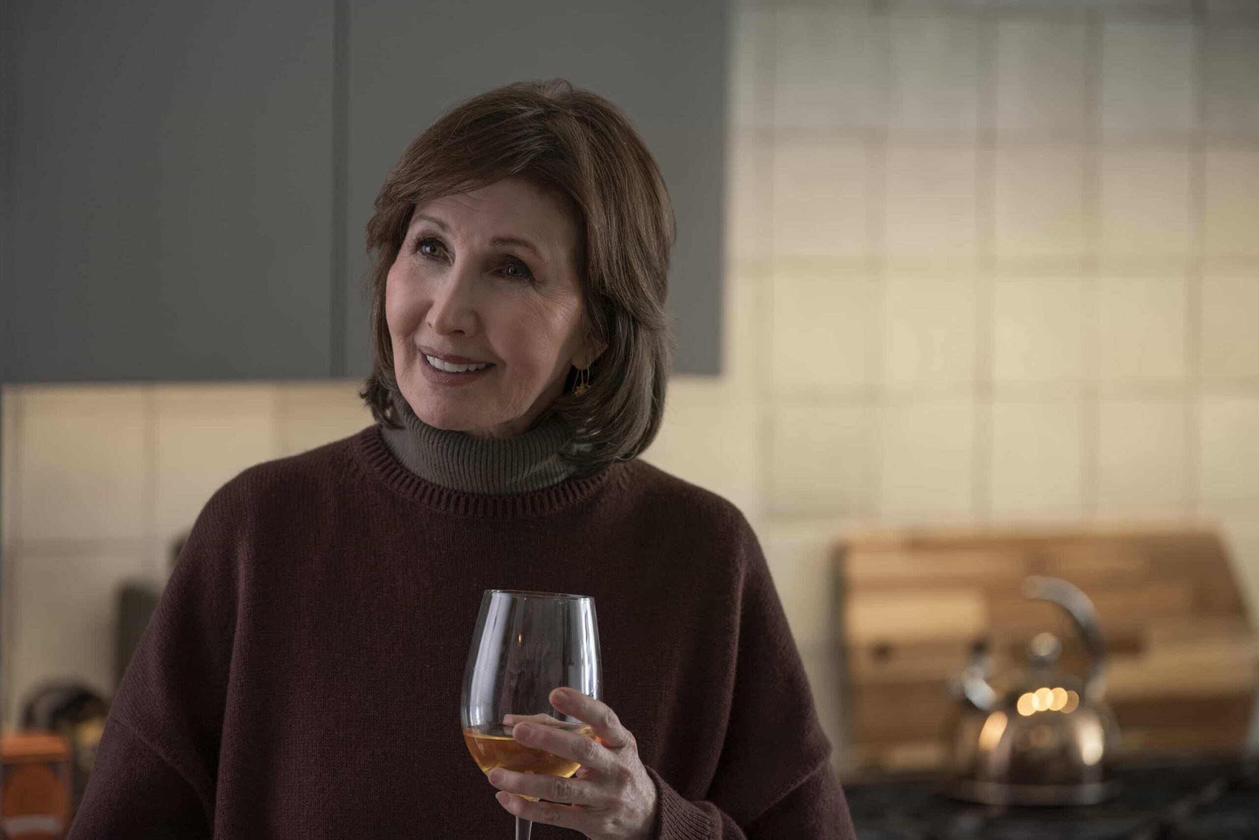 "Murder, He Wrote" -- Coverage of the CBS Original Series ELSBETH, scheduled to air on the CBS Television Network.      Pictured: Joanna Gleason as Maura Davidoff   Photo: Michael Parmelee/CBS ©2026 CBS Broadcasting, Inc. All Rights Reserved.