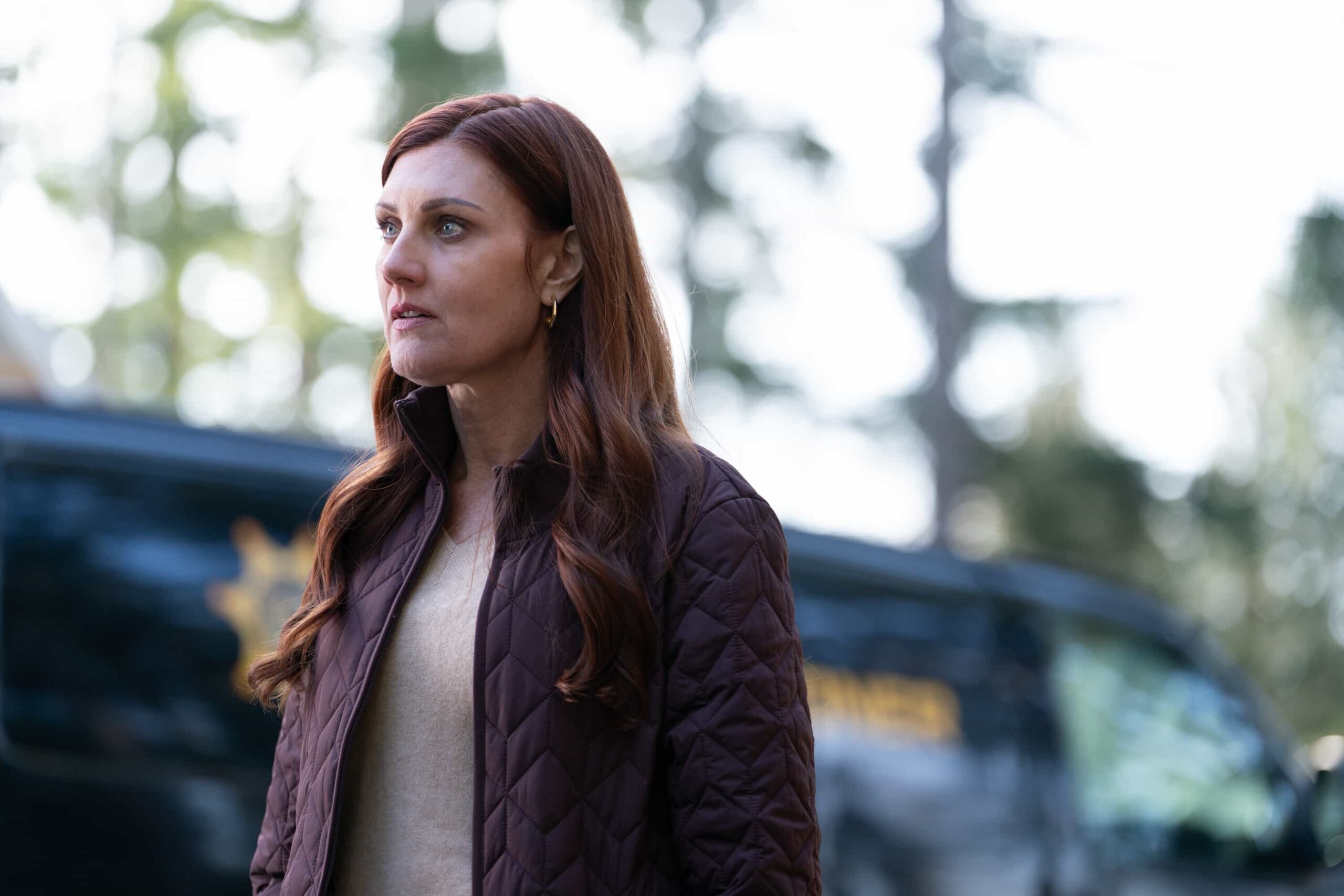 "Daughters" -- Coverage of the CBS Original Series TRACKER, scheduled to air on the CBS Television Network.  Pictured: Michelle Harrison as Lucy Camp. Photo: Darko Sikman/CBS ©2026 CBS Broadcasting, Inc. All Rights Reserved.