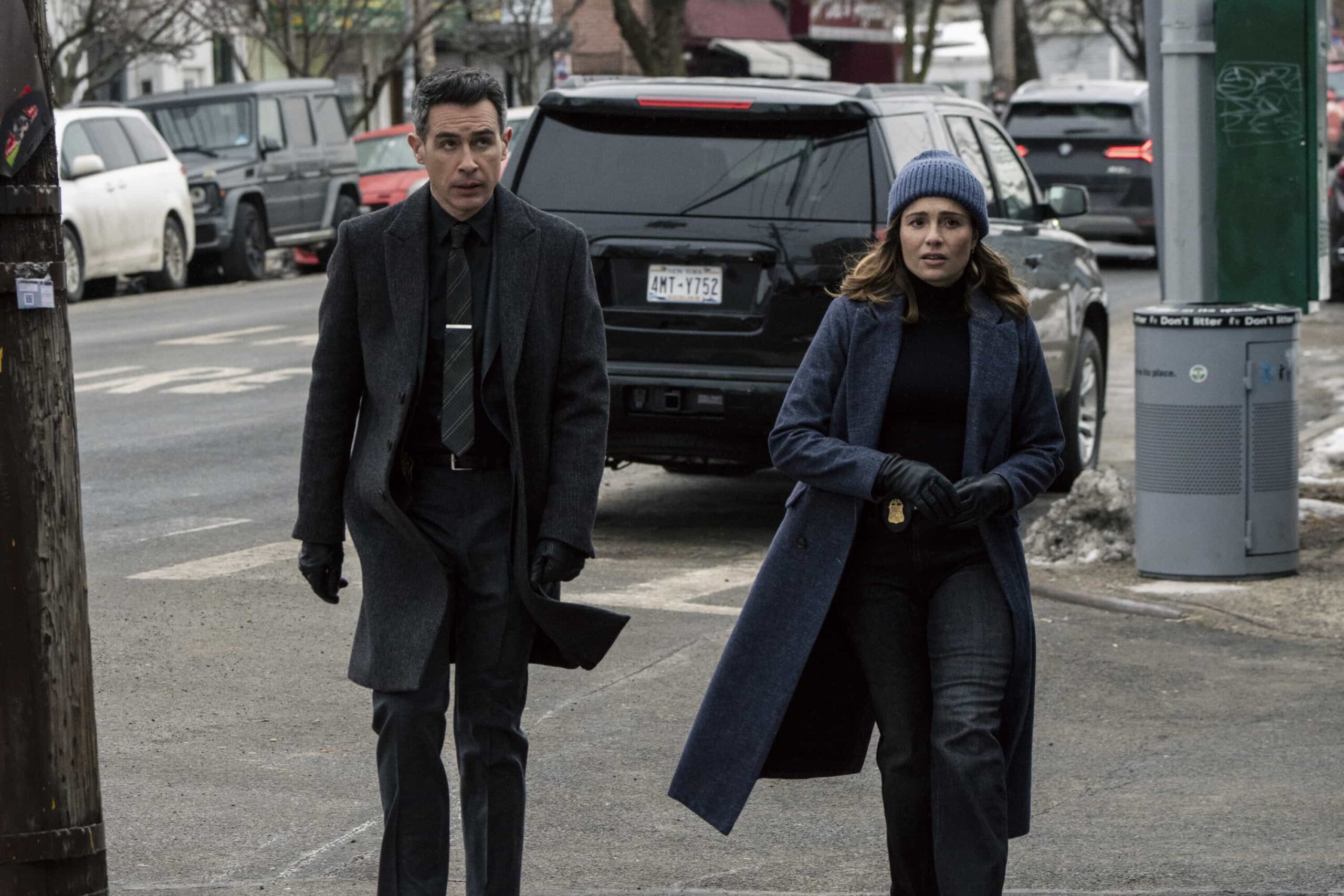 FBI Season 8 Episode 18 “Behavior” — CBS Original Series FBI, scheduled to air on Monday, April 20 (9:00-10:00 PM, ET/PT).  Pictured (L-R): John Boyd as Special Agent Stuart Scola and Juliana Aidén Martinez as Eva Ramos. Photo: Bennett Raglin/CBS ©2026 CBS Broadcasting, Inc. All Rights Reserved.