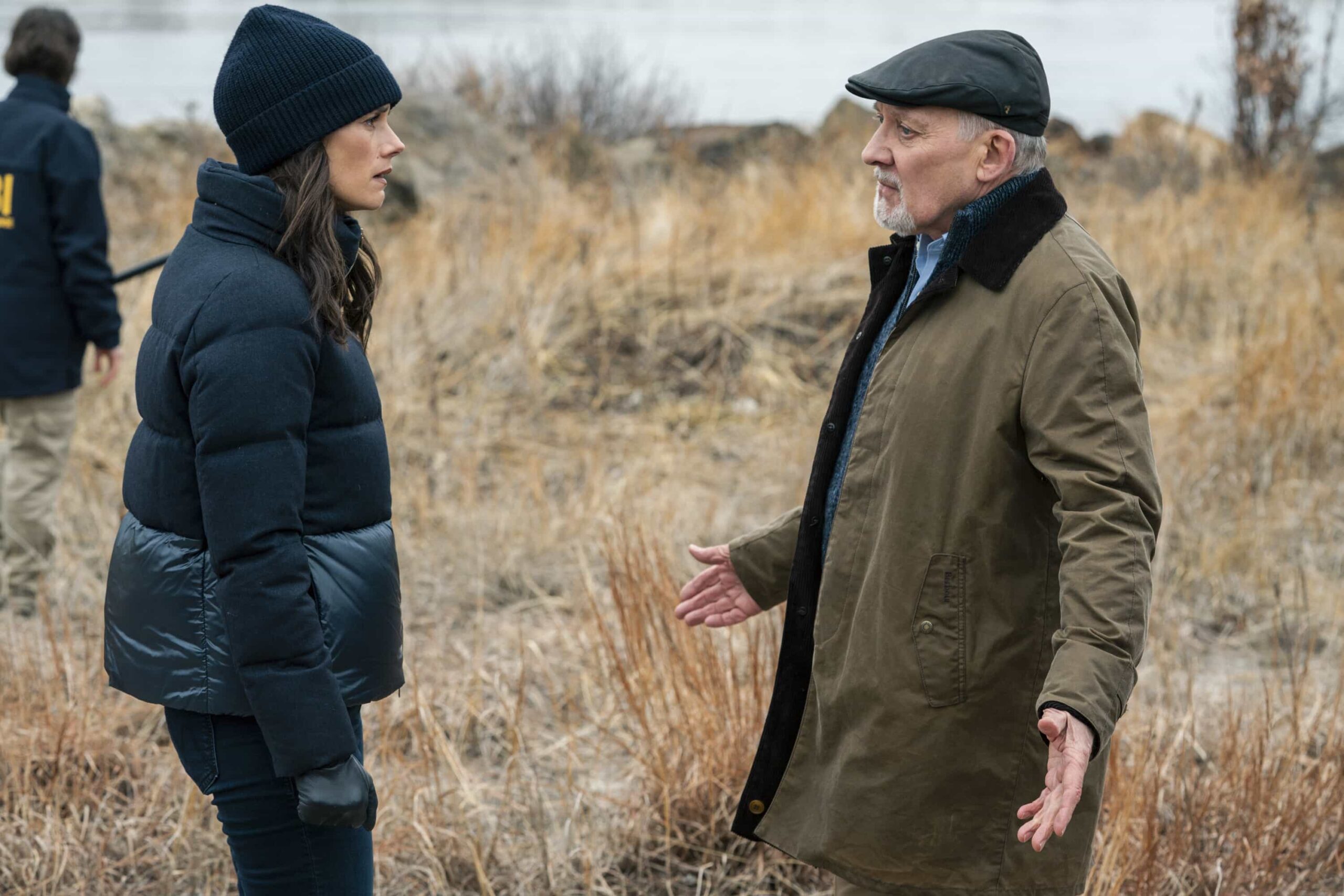“Behavior” — CBS Original Series FBI, scheduled to air on Monday, April 20 (9:00-10:00 PM, ET/PT).  Pictured (L-R): Missy Peregrym as Special Agent Maggie Bell and Zach Grenier as Peter Olsen. Photo: Bennett Raglin/CBS ©2026 CBS Broadcasting, Inc. All Rights Reserved.