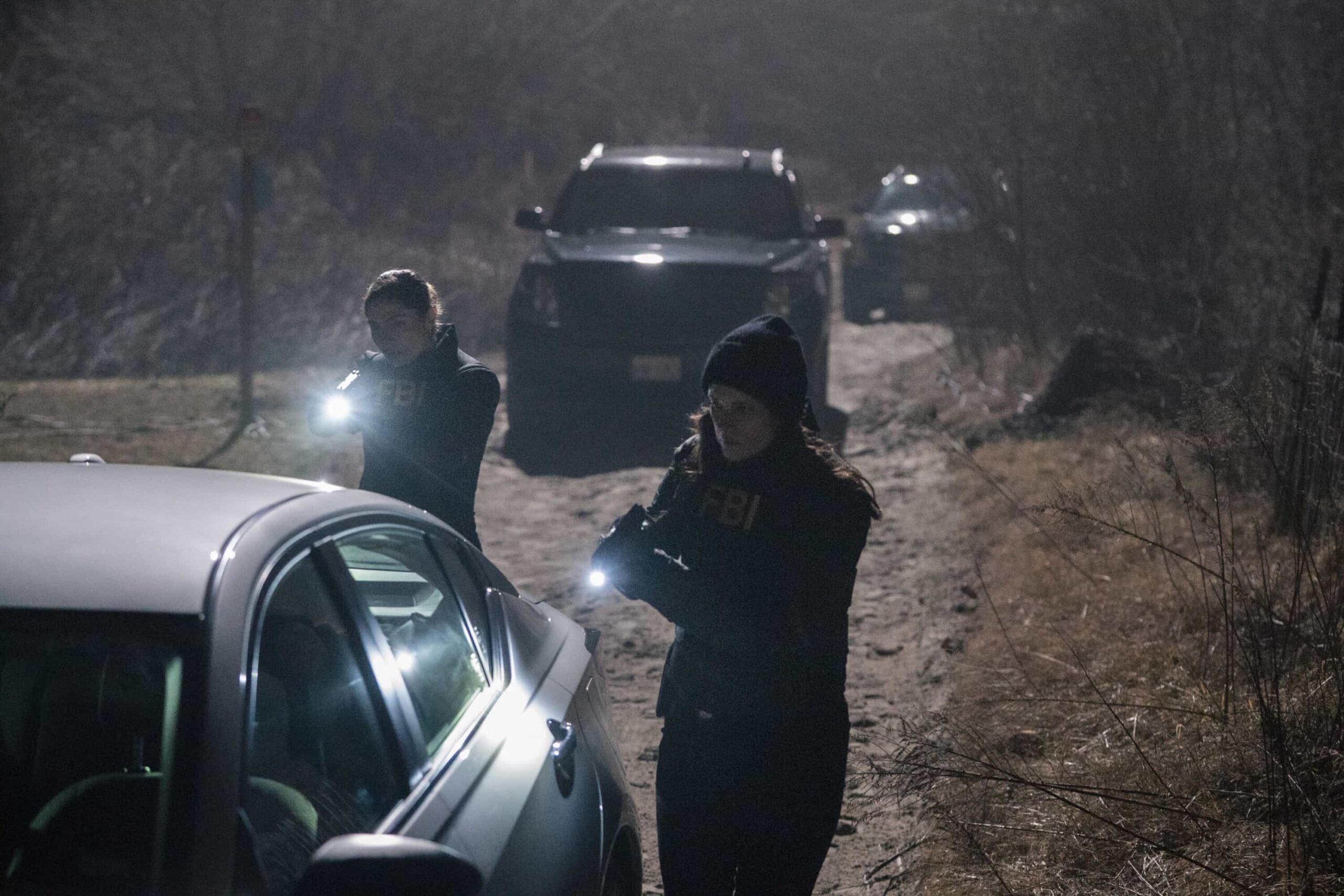 “Behavior” — CBS Original Series FBI, scheduled to air on Monday, April 20 (9:00-10:00 PM, ET/PT).  Pictured (L-R): Juliana Aidén Martinez as Eva Ramos and Missy Peregrym as Special Agent Maggie Bell. Photo: Bennett Raglin/CBS ©2026 CBS Broadcasting, Inc. All Rights Reserved.