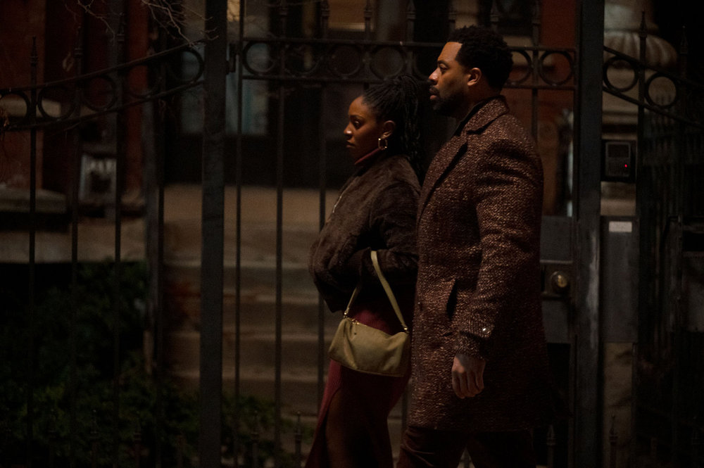CHICAGO PD Season 13 Episode 18 -- "The Wicked River" Episode 1318 -- Pictured: (l-r) Karen Obilom as Tasha Fox, LaRoyce Hawkins as Officer Kevin Atwater -- (Photo by: Lori Allen/NBC)