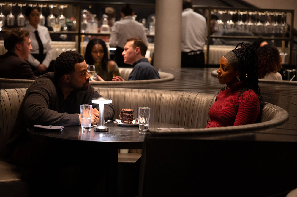 CHICAGO P.D. -- "The Wicked River" Episode 1318 -- Pictured: (l-r) LaRoyce Hawkins as Officer Kevin Atwater, Karen Obilom as Tasha Fox -- (Photo by: Lori Allen/NBC)