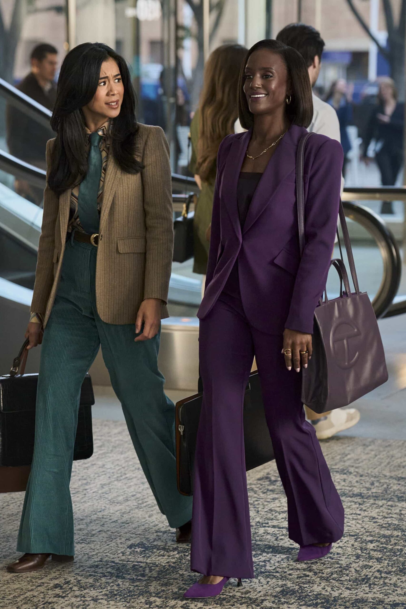 Matlock Season 2 Episode 15 “Who Are You?” -- CBS Original Series MATLOCK, scheduled to air on Thursday, April 23 (9:01-11:00 PM, ET/PT).  Pictured (L-R): Leah Lewis as “Sarah Franklin” and Skye P. Marshall as “Olympia Lawrence.”  Photo: Michael Yarish/CBS ©2026 CBS Broadcasting, Inc. All Rights Reserved.