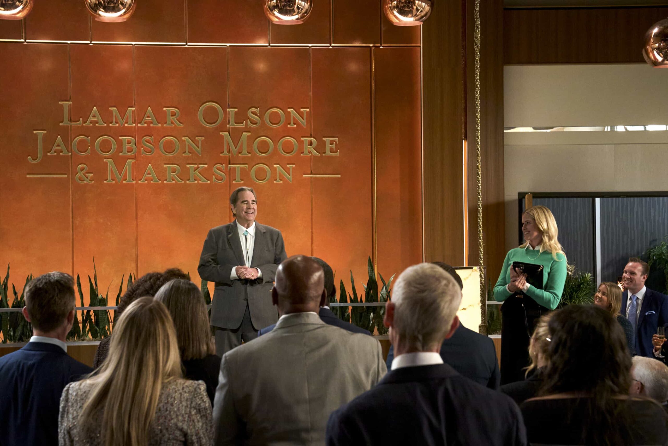 Matlock Season 2 Episode 16 Season Finale “Matty Matlock” -- CBS Original Series MATLOCK, scheduled to air on Thursday, April 23 (9:01-11:00 PM, ET/PT).  Pictured (L-R): Beau Bridges as Howard "Senior" Markston and Sarah Wright Olsen as Gwendolyn “Gwen” Easton. Photo: Michael Yarish/CBS ©2026 CBS Broadcasting, Inc. All Rights Reserved.