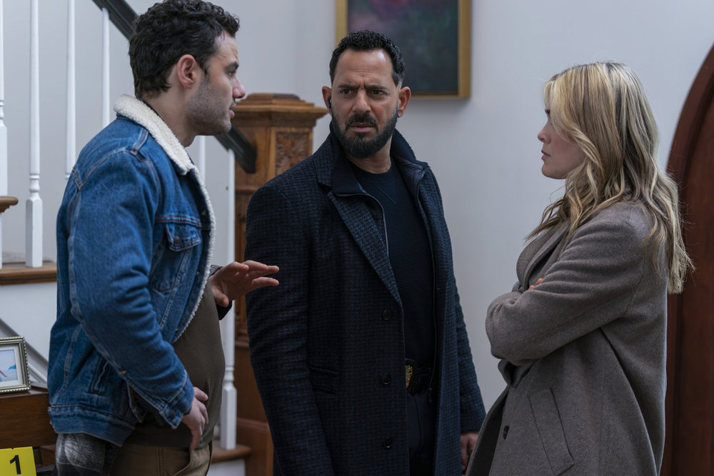 THE HUNTING PARTY -- "Dylan Myles" Episode 211 -- Pictured: (l-r) Josh McKenzie as Shane Florence, Patrick Sabongui as Jacob Hassani, Melissa Roxburgh as Rebecca "Bex" Henderson -- (Photo by: Ralph Bavaro/NBC)