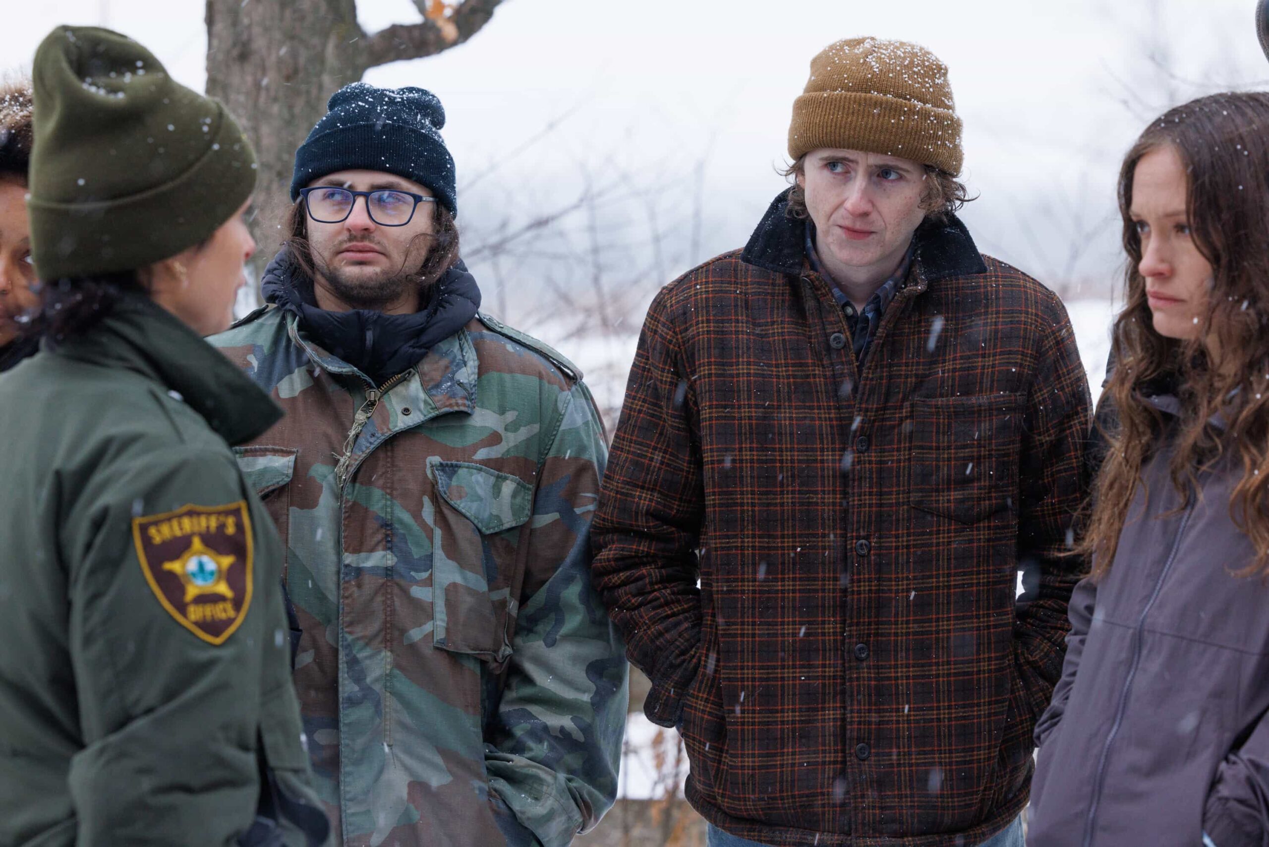 “Twenty Four Candles” – While Skye celebrates her 24th birthday, Sheriff Mickey Fox investigates a brutal attack tied to a land-grab scheme, on SHERIFF COUNTRY, Friday, April 24. Pictured: Daniel Gravelle as Brownie and Christine Spang as Luna. Photo: Darren Goldstein/CBS ©2025 CBS Broadcasting, Inc. All Rights Reserved.