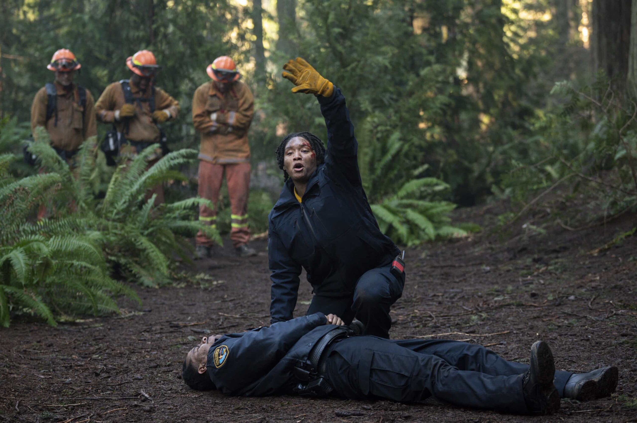 Fire Country Season 4 Episode 16 "Not Worth The Risk " -- CBS Original Series FIRE COUNTRY, scheduled to air on Friday, April 24 (9:00-10:00 PM, ET/PT).  Pictured: Jules Latimer as Eve Edwards. Photo: Sergei Bachlakov/CBS ©2026 CBS Broadcasting, Inc. All Rights Reserved.