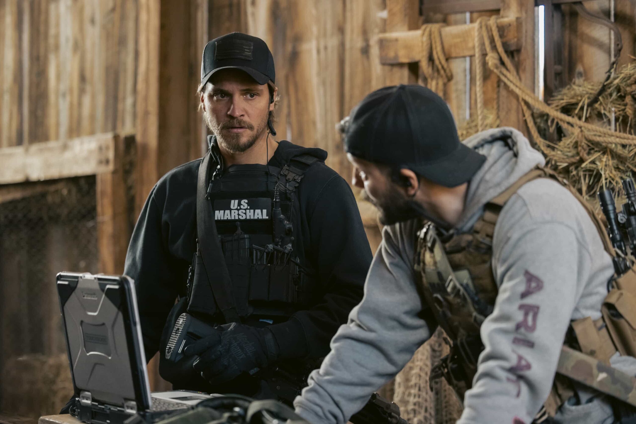 Marshals Season 1 Episode 9 "In Low Places" -- CBS Original Series MARSHALS, scheduled to air on Sunday, April 26 (8:00-9:00 PM, ET/PT).  Pictured: Luke Grimes as Kayce Dutton. Photo: Fred Hayes/CBS ©2025 CBS Broadcasting, Inc. All Rights Reserved.