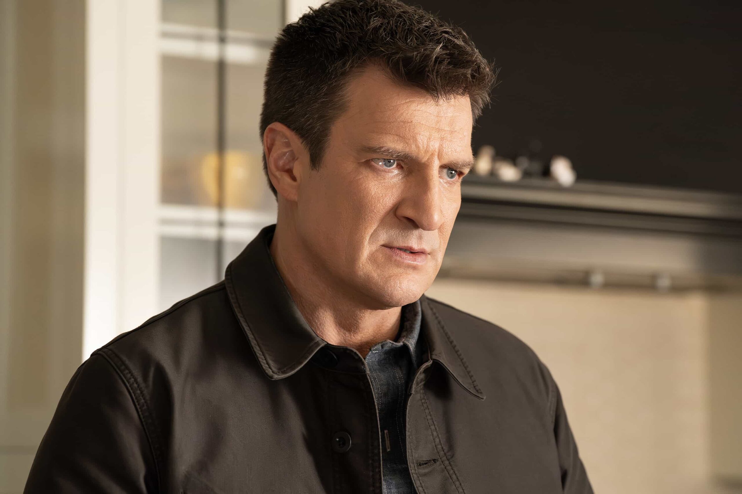 THE ROOKIE - “Dead Ringer” - Nolan and Harper try to help a desperate mother protect her child, while Lt. Grey and Garza continue to work with Monica despite their misgivings. MONDAY, APRIL 27 (10:00-11:00 p.m. EDT) on ABC. (Disney/Mike Taing) 
NATHAN FILLION