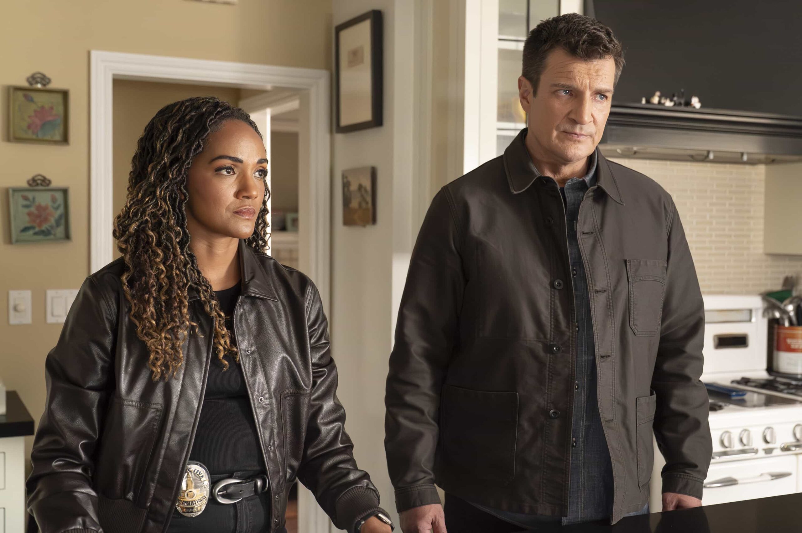 The Rookie Season 8 Episode 17 "Dead Ringer" MEKIA COX, NATHAN FILLION